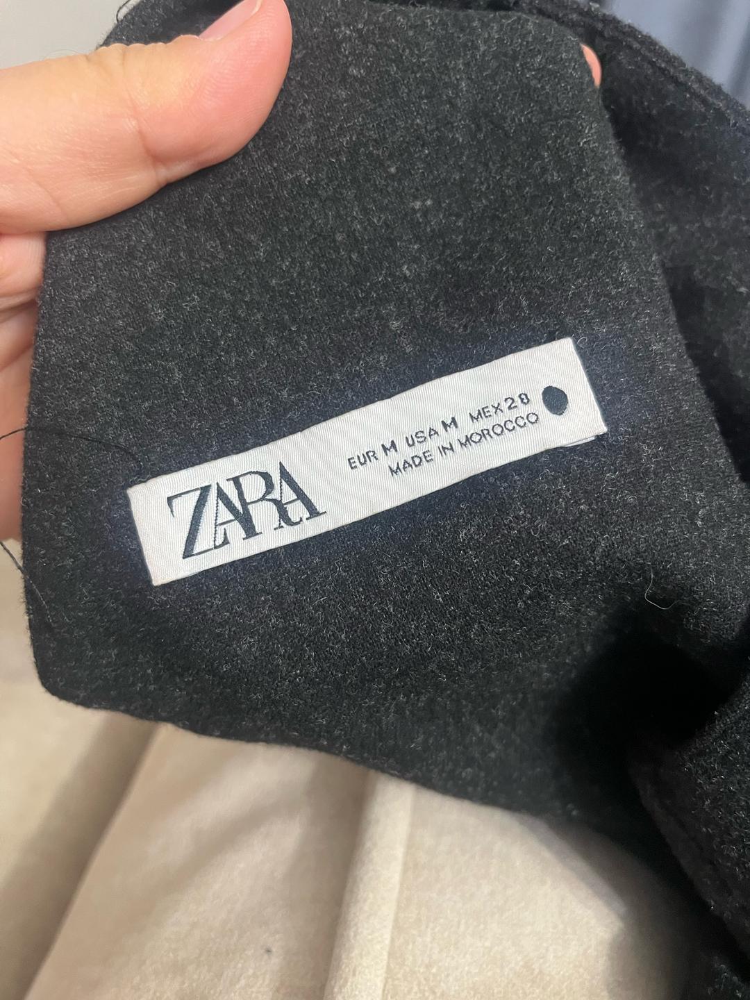 Zara Платье из смесовой шерсти с бретелями — фото 2