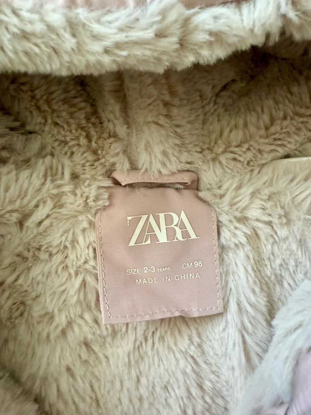 Zara Утепленная куртка Zara Baby с капюшоном для девочки 2-3 года — фото 2