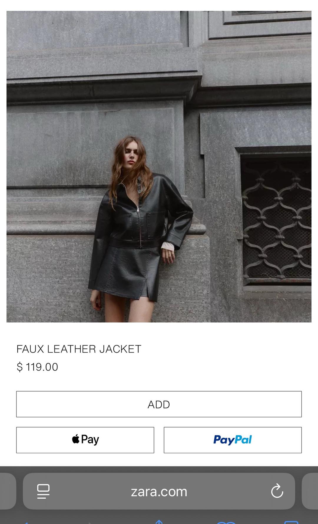 Zara Кожаная куртка Zara — фото 2
