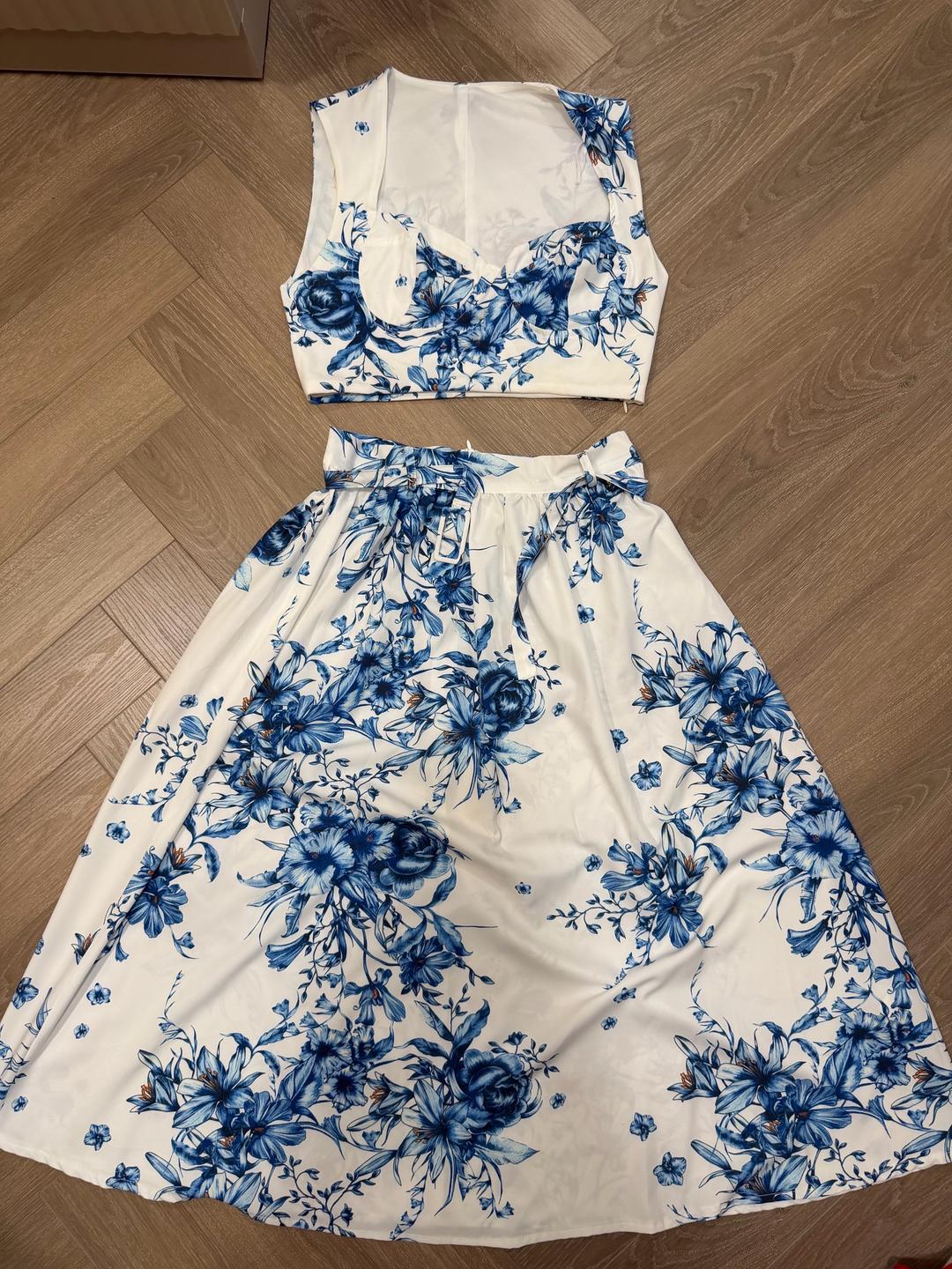 Zara Летний костюм юбка миди — фото 2
