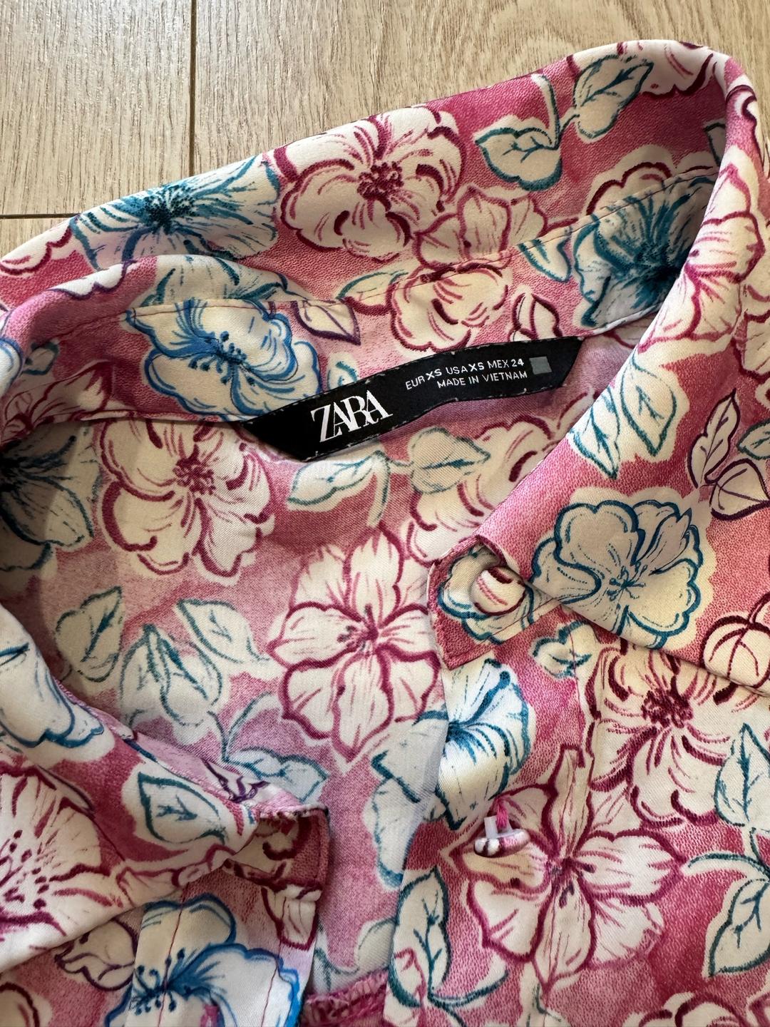 Zara Рубашка ZARA в цветочный принт — фото 2