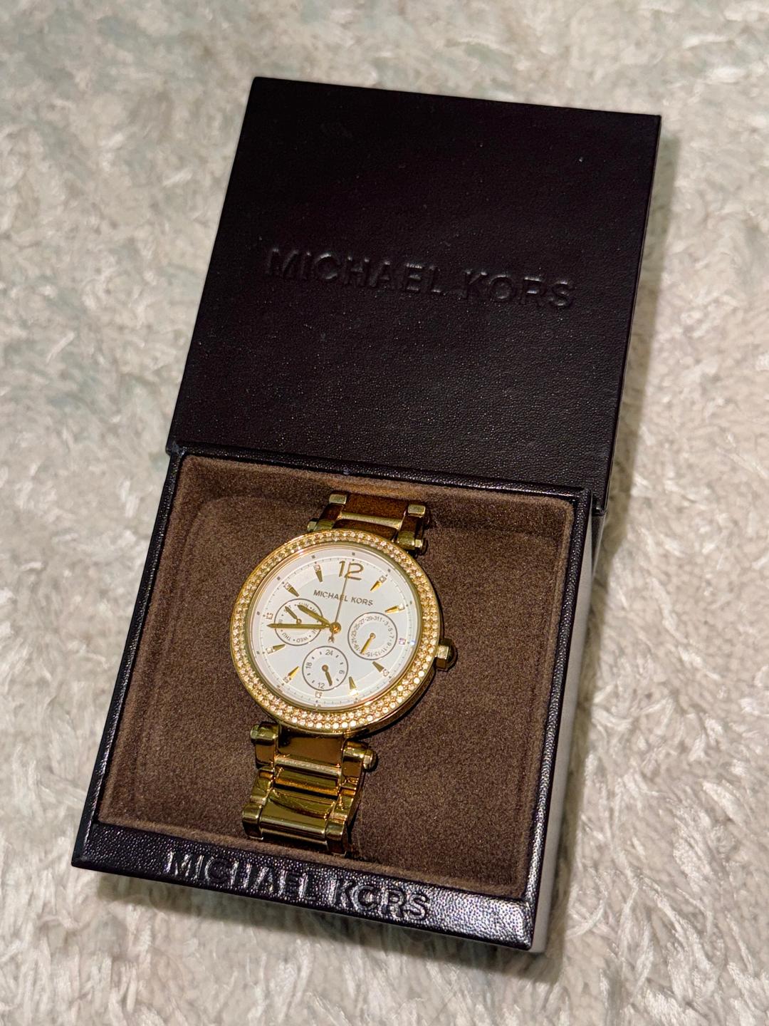 Michael Kors Женские часы-хронограф Michael Kors с кристаллами (золотистые) — фото 2