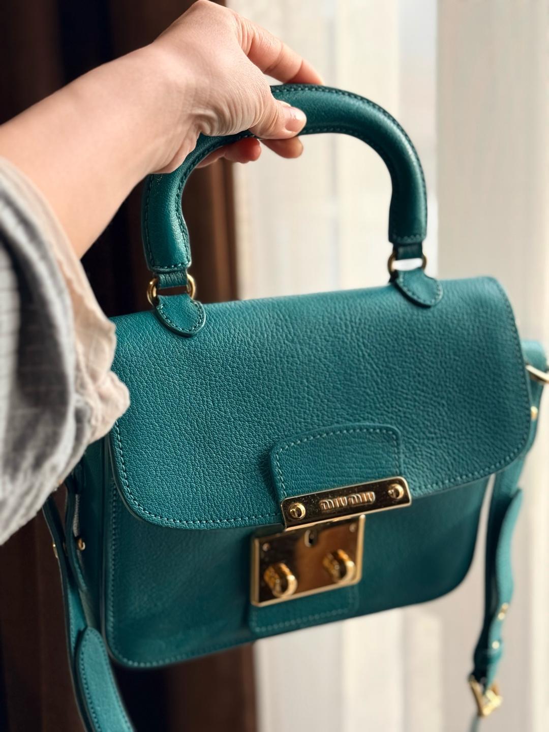 Miu Miu Miu Miu Madras Top Handle Bag — фото 2