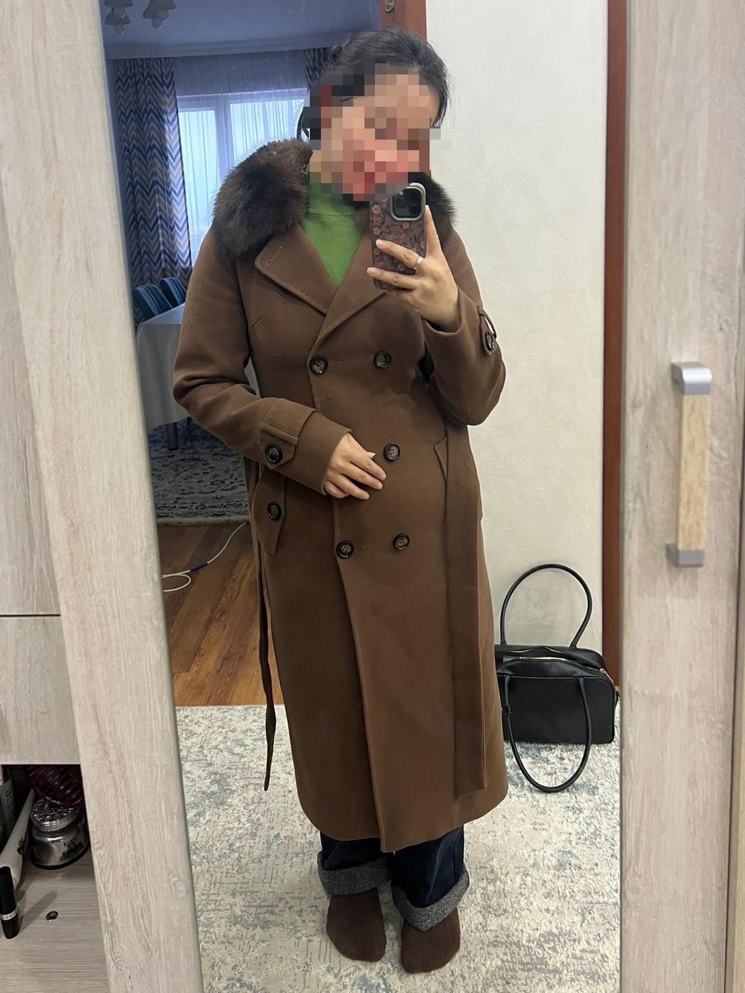 Нет бренда Коричневое пальто турецкого производства — фото 2