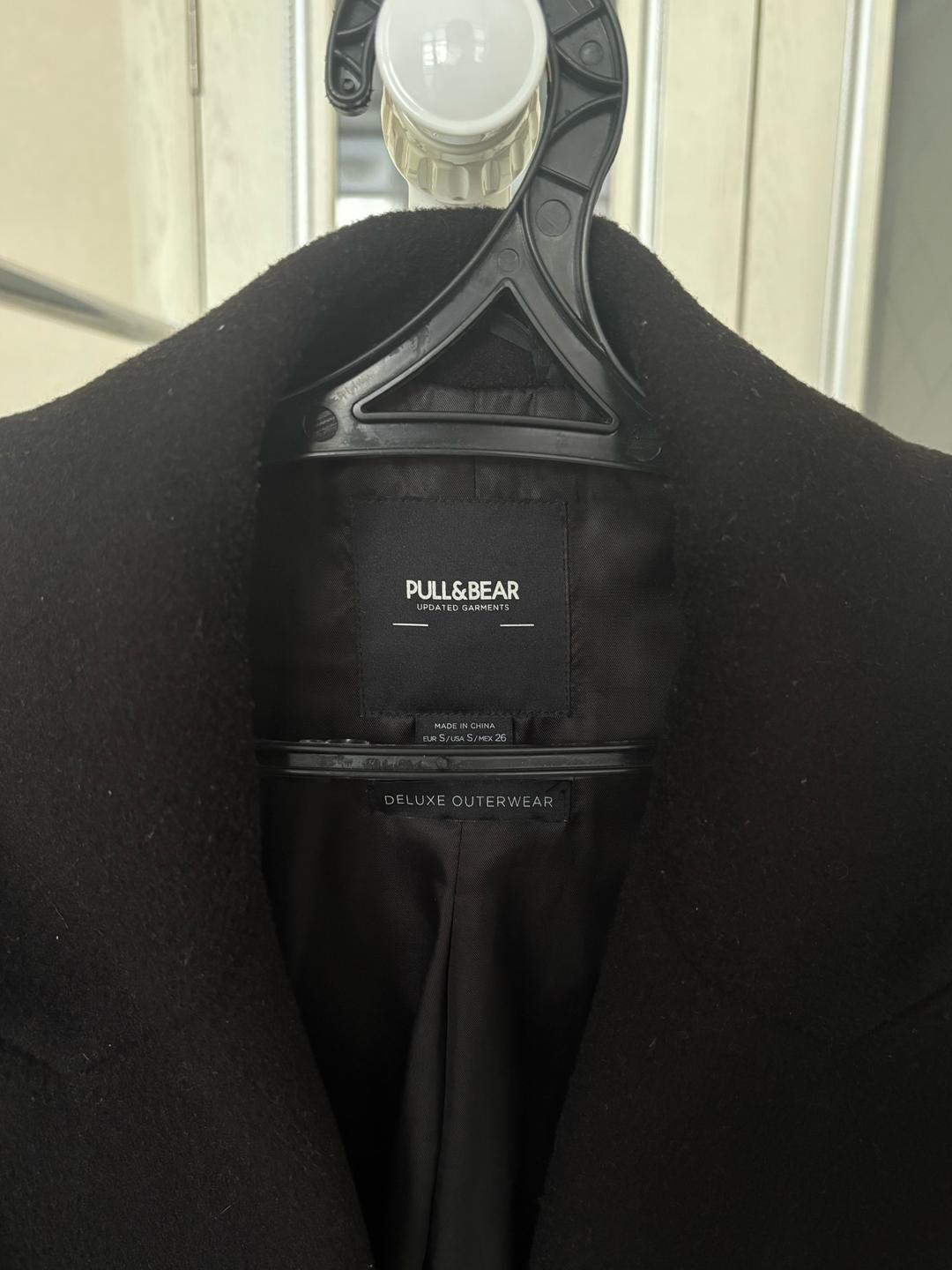 Pull & Bear Пальто черное Pull&Bear — фото 2