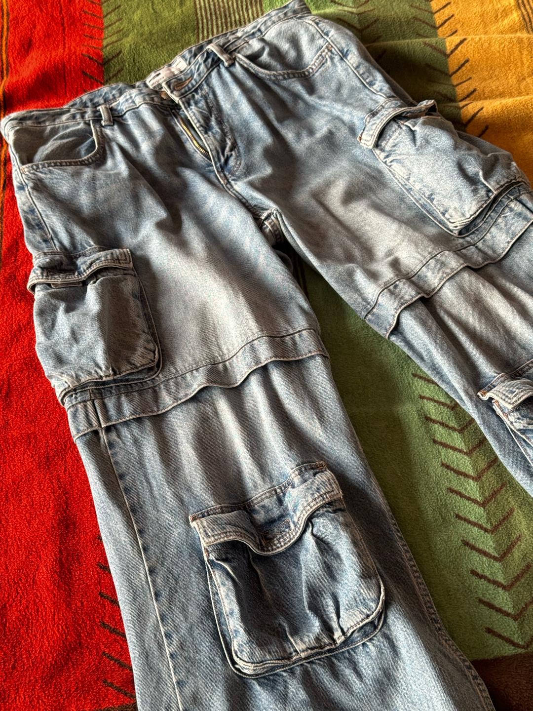 Bershka Классные джинсы синие — фото 2