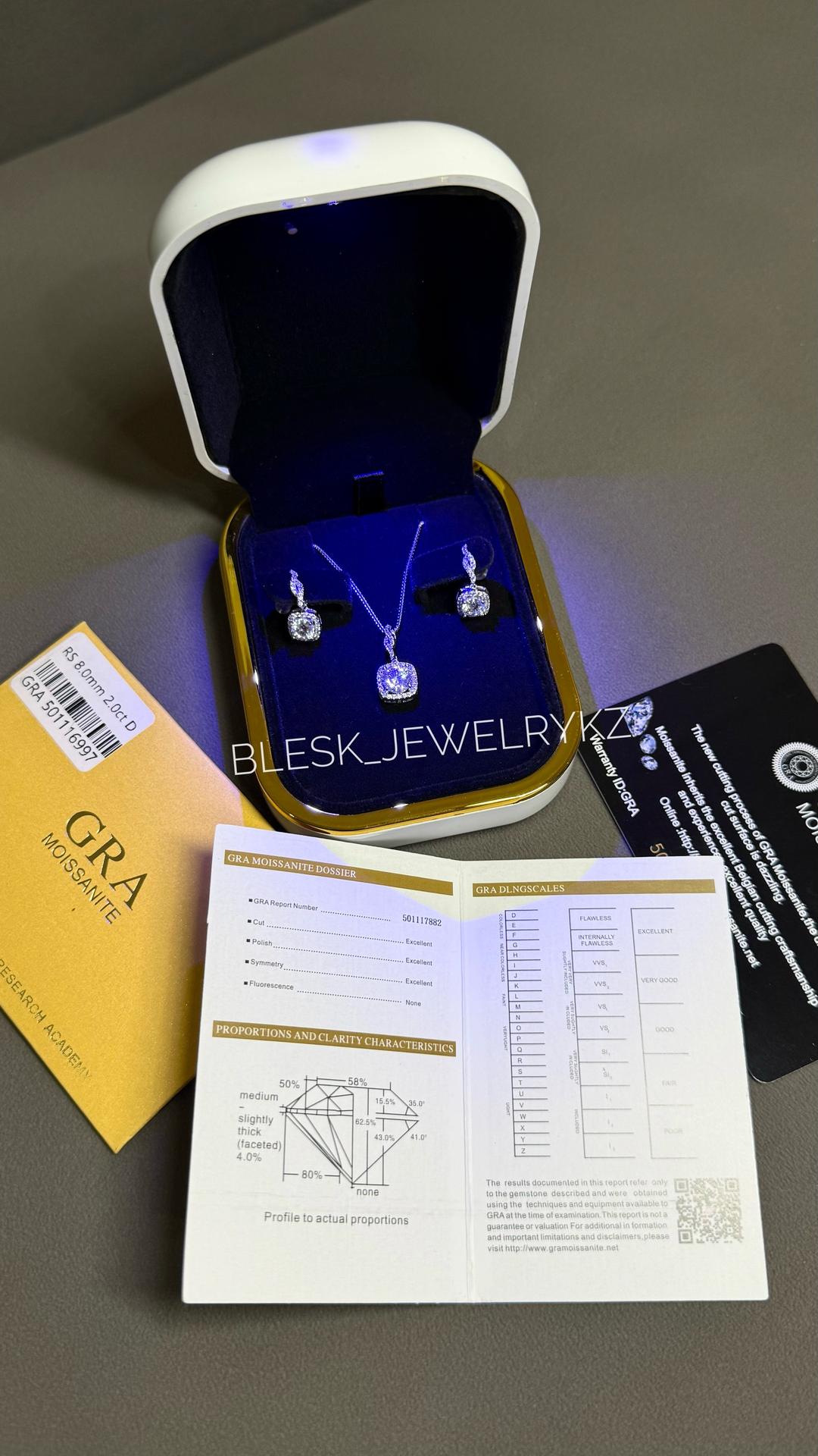 Moissanite Набор Серебро 925 муассанит moissanite — фото 2