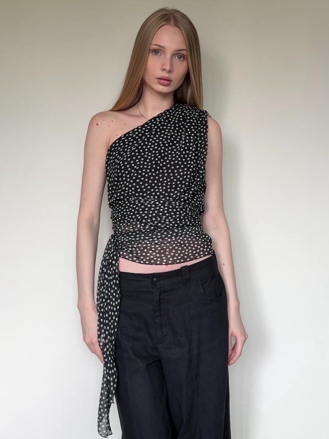 Zara Топ Zara в горошек — фото 2