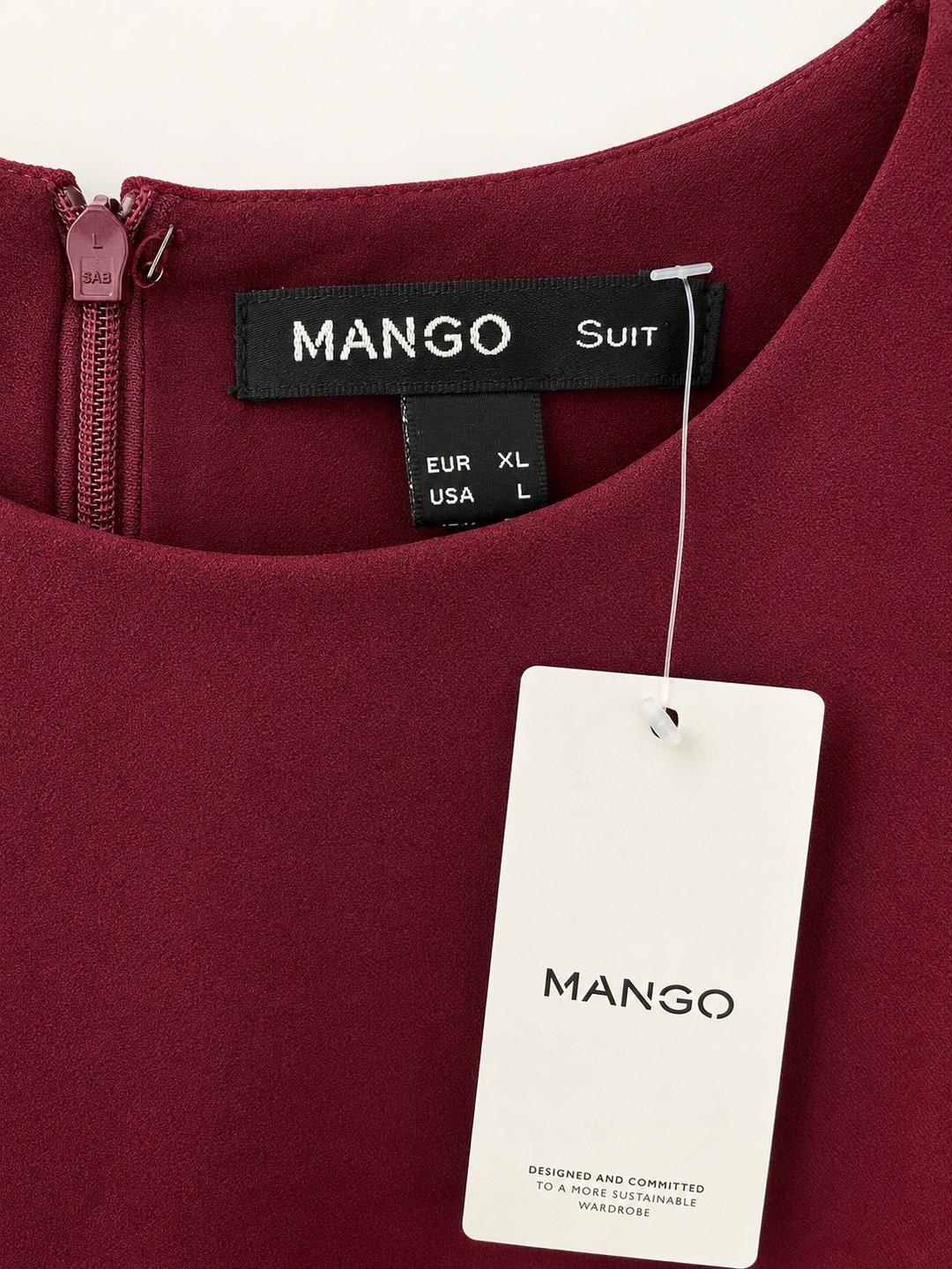 Mango Новое платье Mango Suit с биркой / Бордовое / Размер EUR XL (L-XL) — фото 2