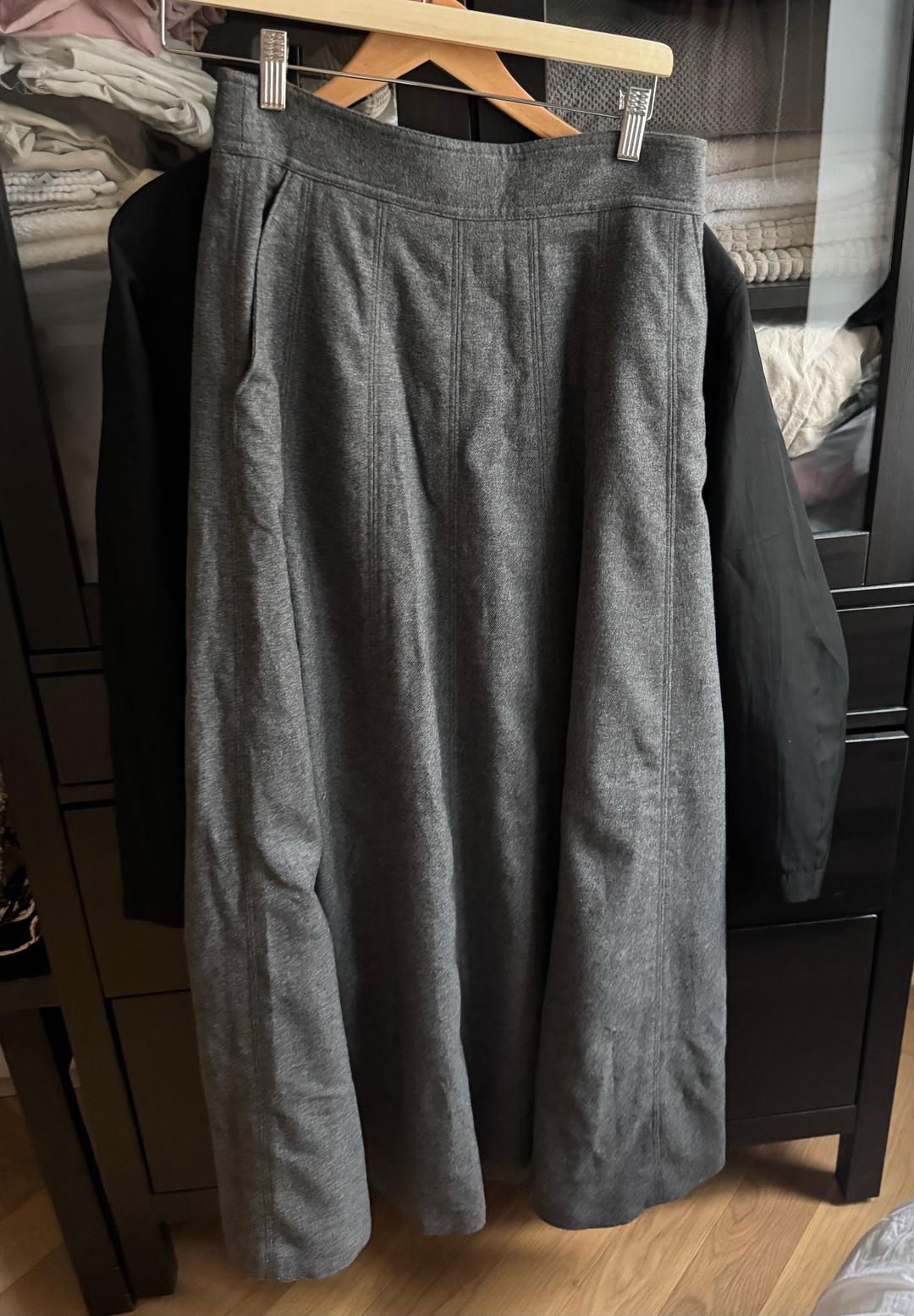 H&M Серая шерстяная юбка макси — фото 2