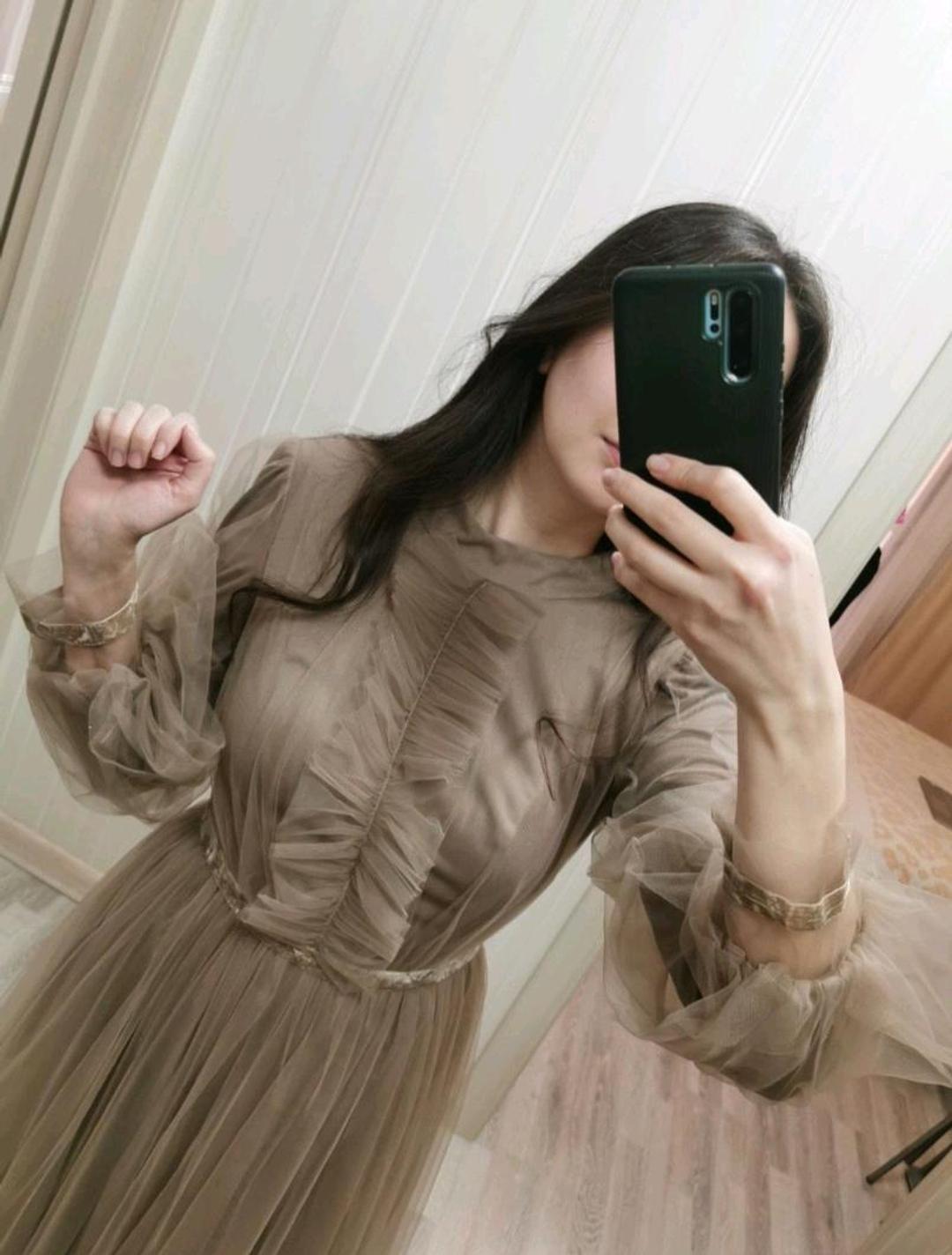 hennin Коричневое вечерее платье бренда Hennin — фото 2