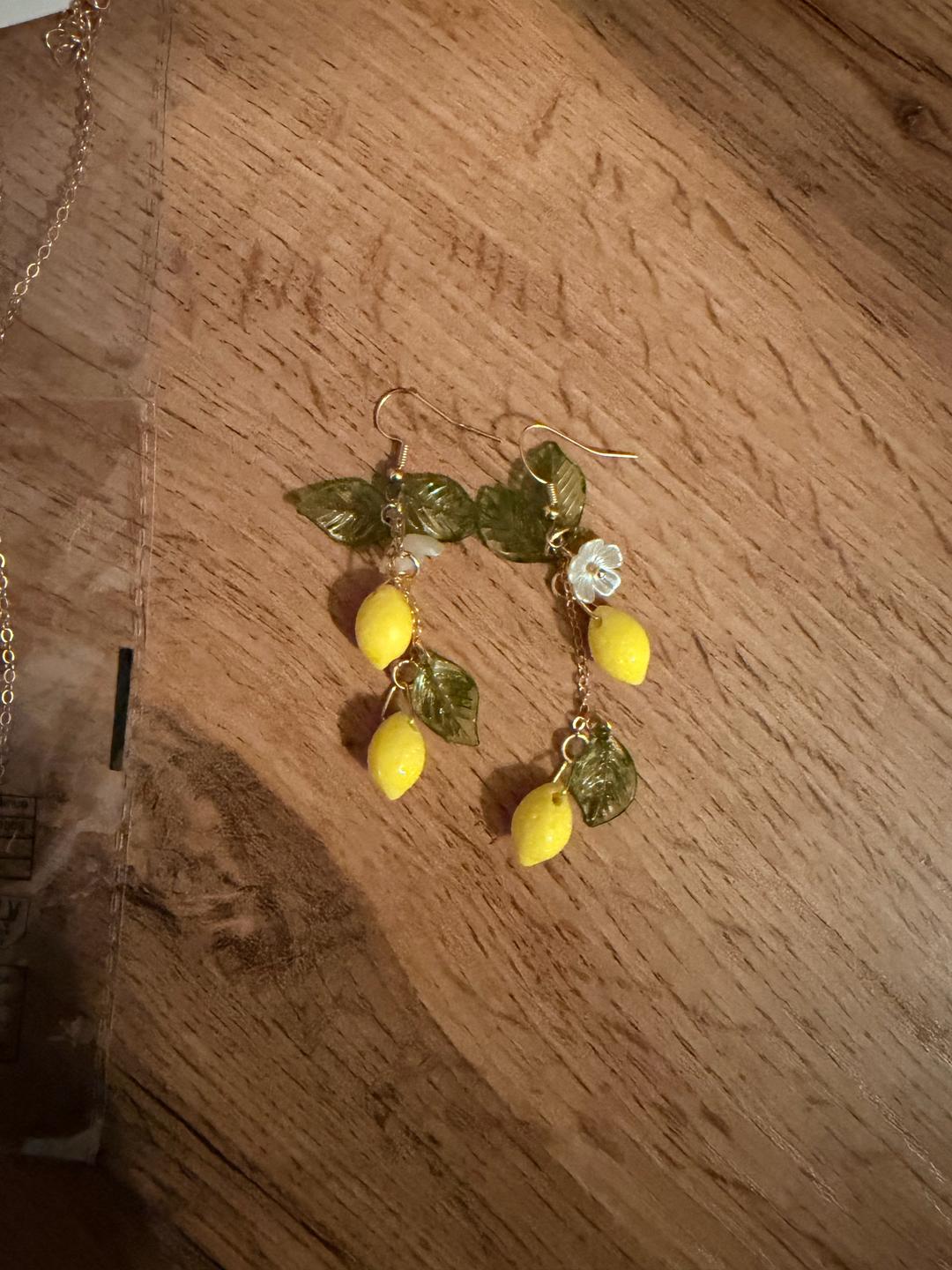 Fashion Jewelry Комплект украшений с лимонами (серьги и подвеска) — фото 2