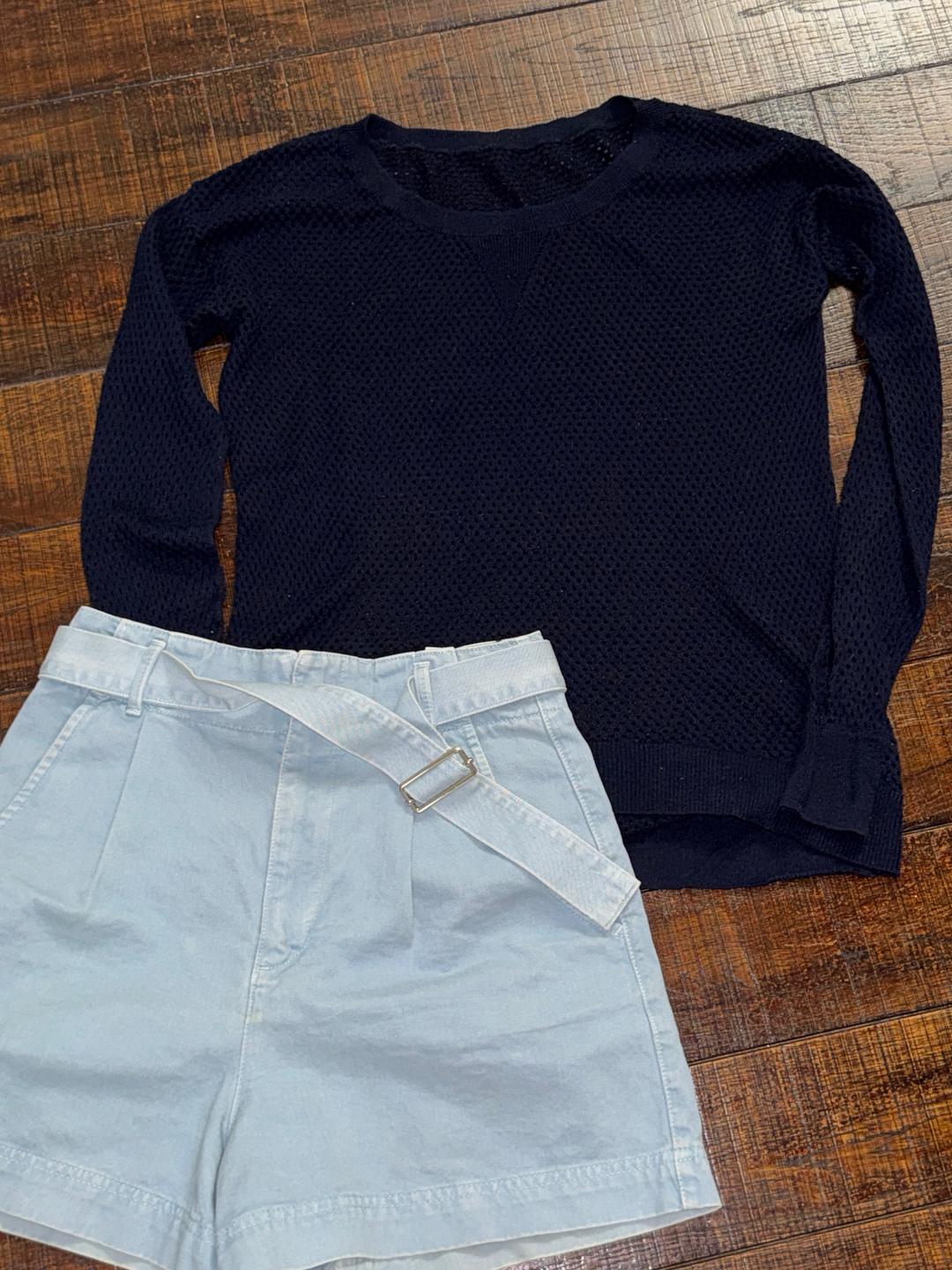 American Eagle Outfitters Легкий джемпер в сеточку / паутинка (American Eagle Outfitters) черного цвета — фото 2