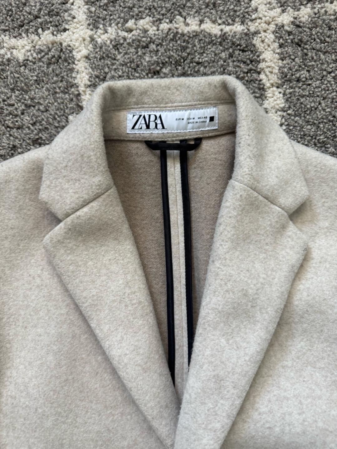 Zara Пальто ZARA бежевое — фото 2
