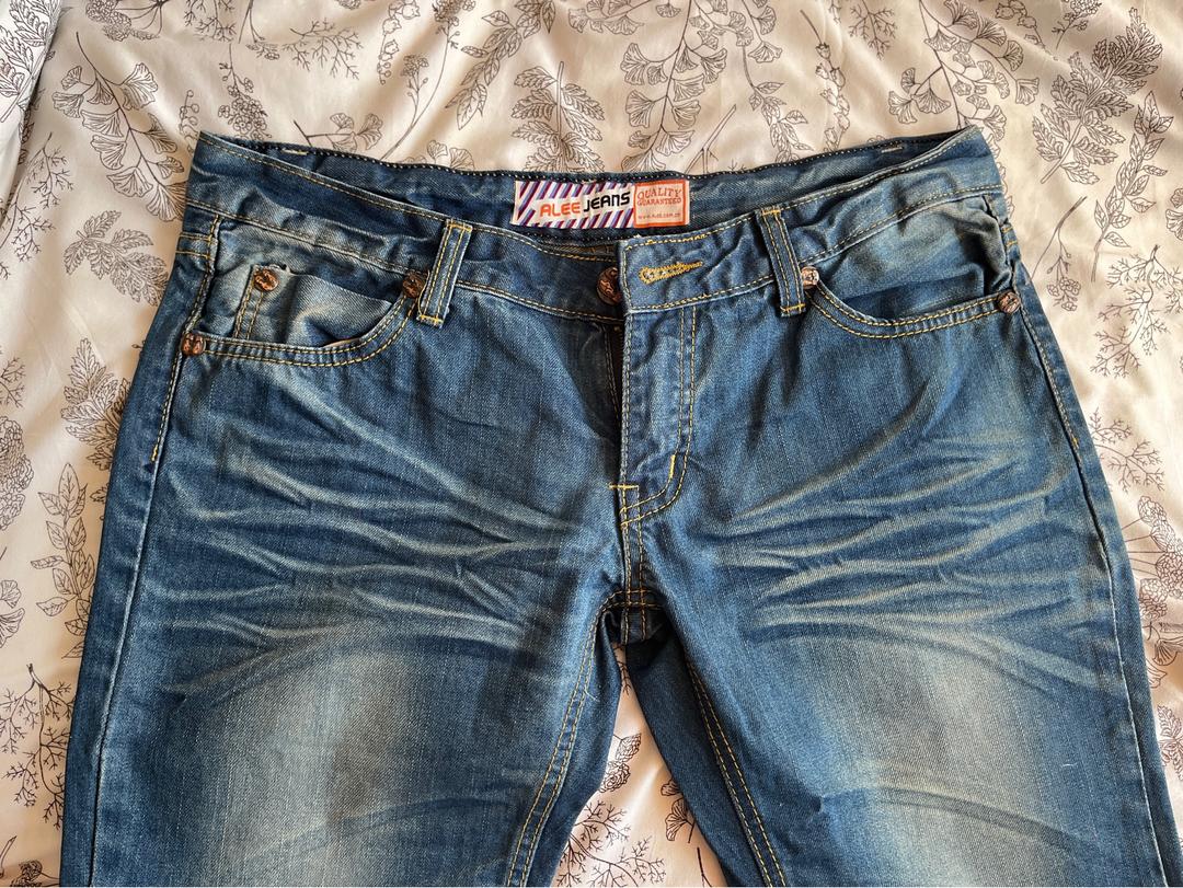 alee jeans Винтаж джинсы на низкой посадке в стиле 2000s — фото 2