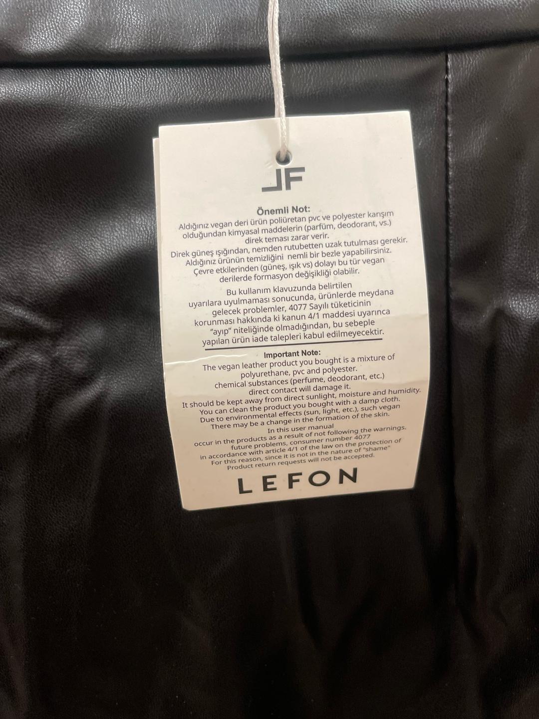 Lefon Кожаное юбка, бренд Lefon. Цвет черный, размер М. — фото 2