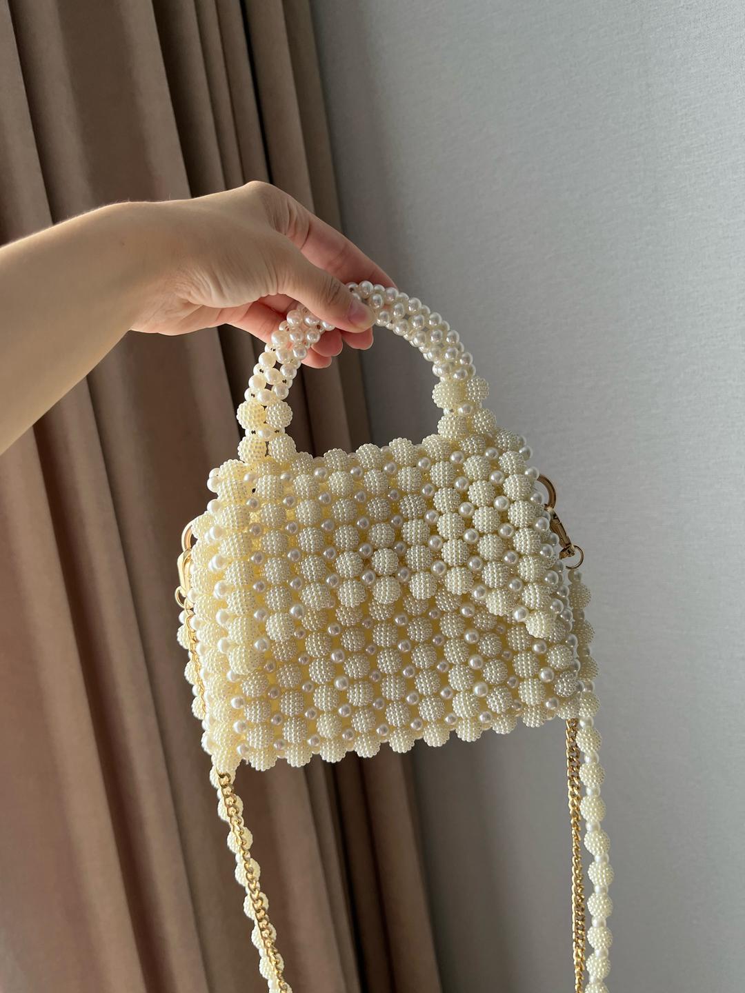 Handmade (ручная работа) Сумка из искусственного жемчуга — фото 2