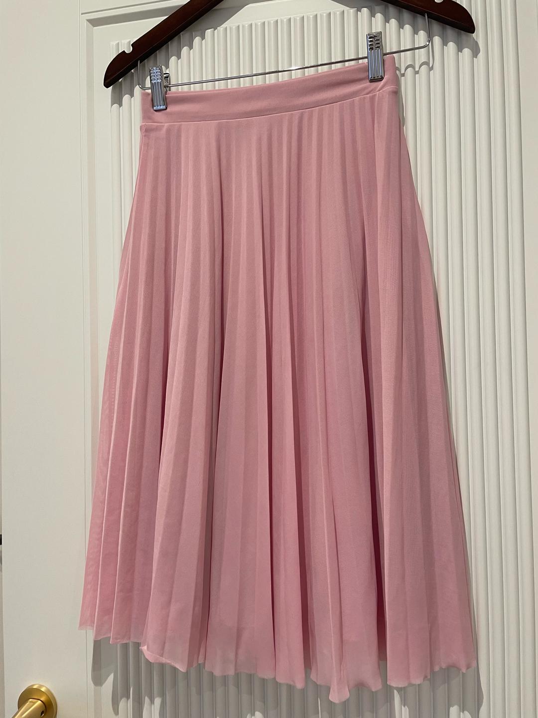 Bershka Розовая юбка плисе — фото 2