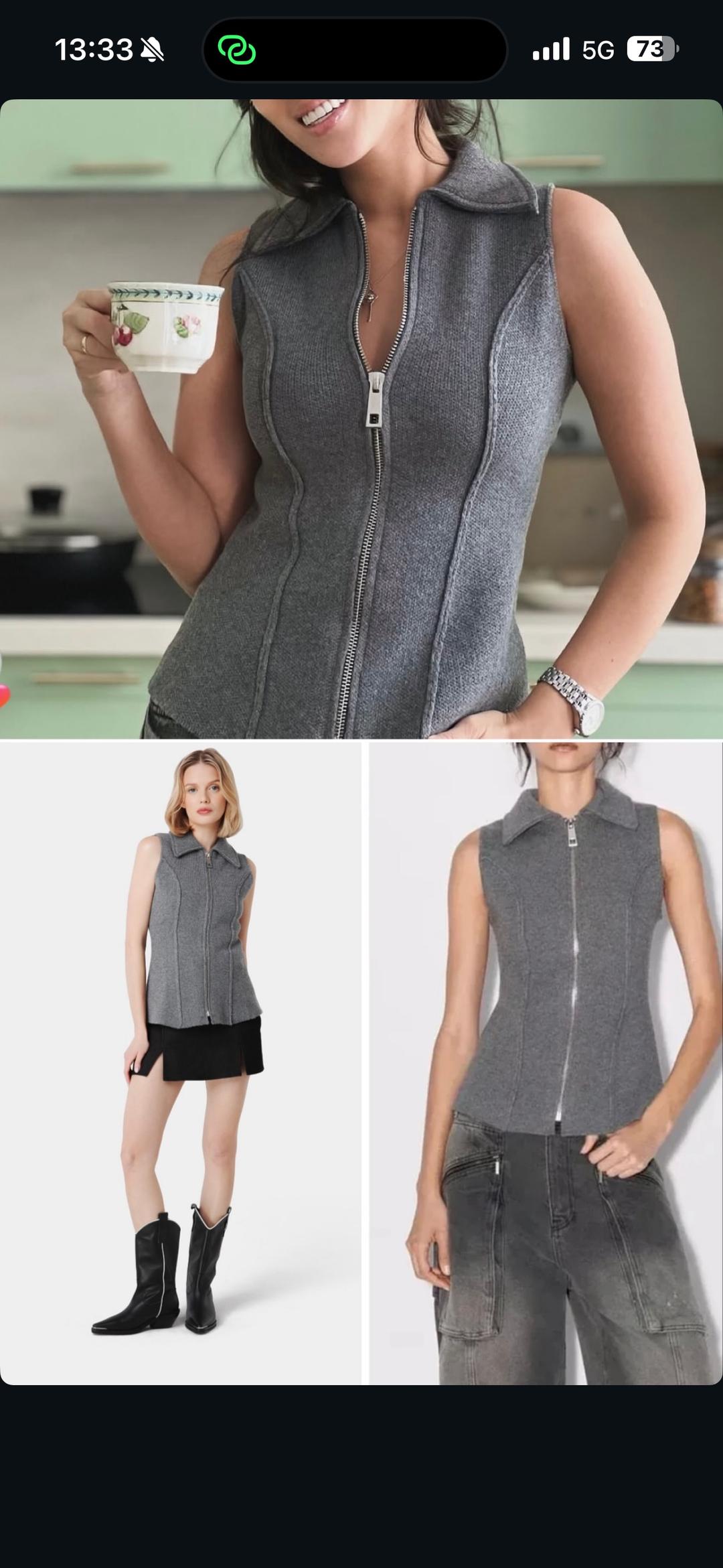 Zara Трикотажная жилетка Zara — фото 2