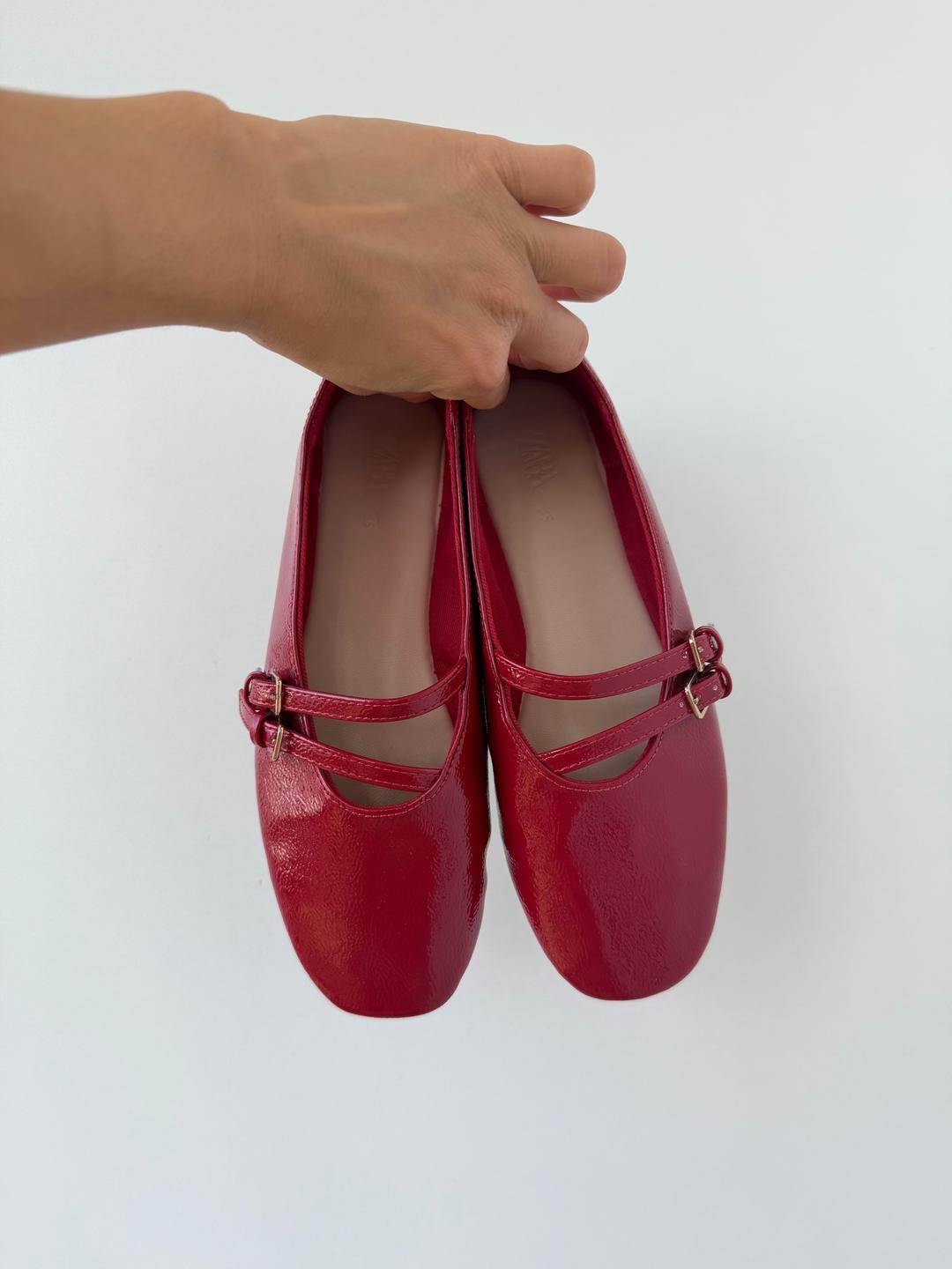 Zara Лакированные балетки — фото 2