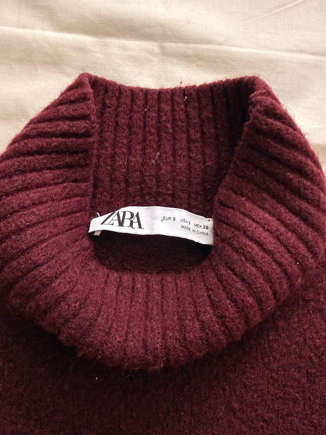 Zara Джемпер Zara бордо — фото 2