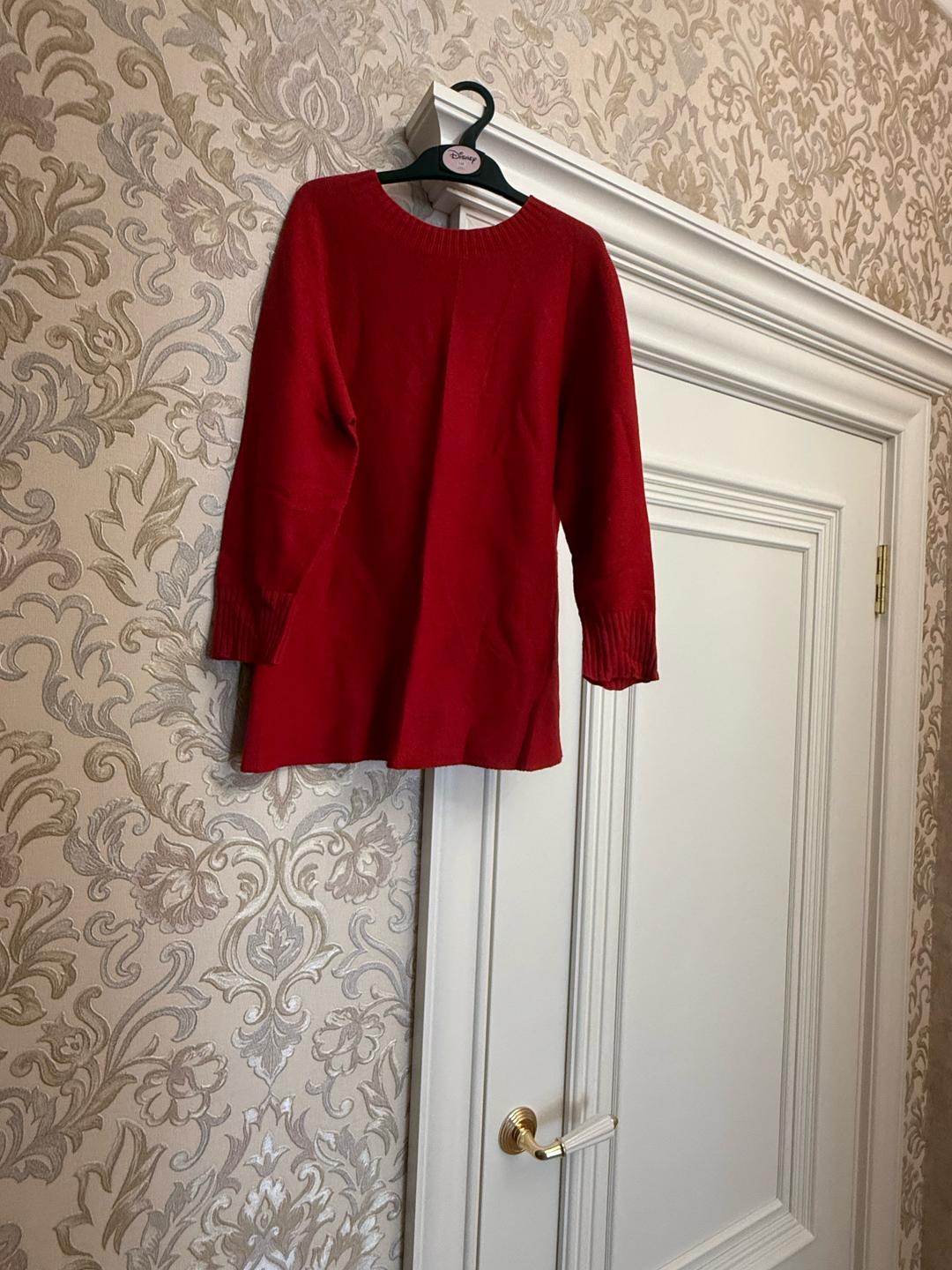 Max Mara Красная трикотажная юбка и кофточка Max Mara размер М — фото 2