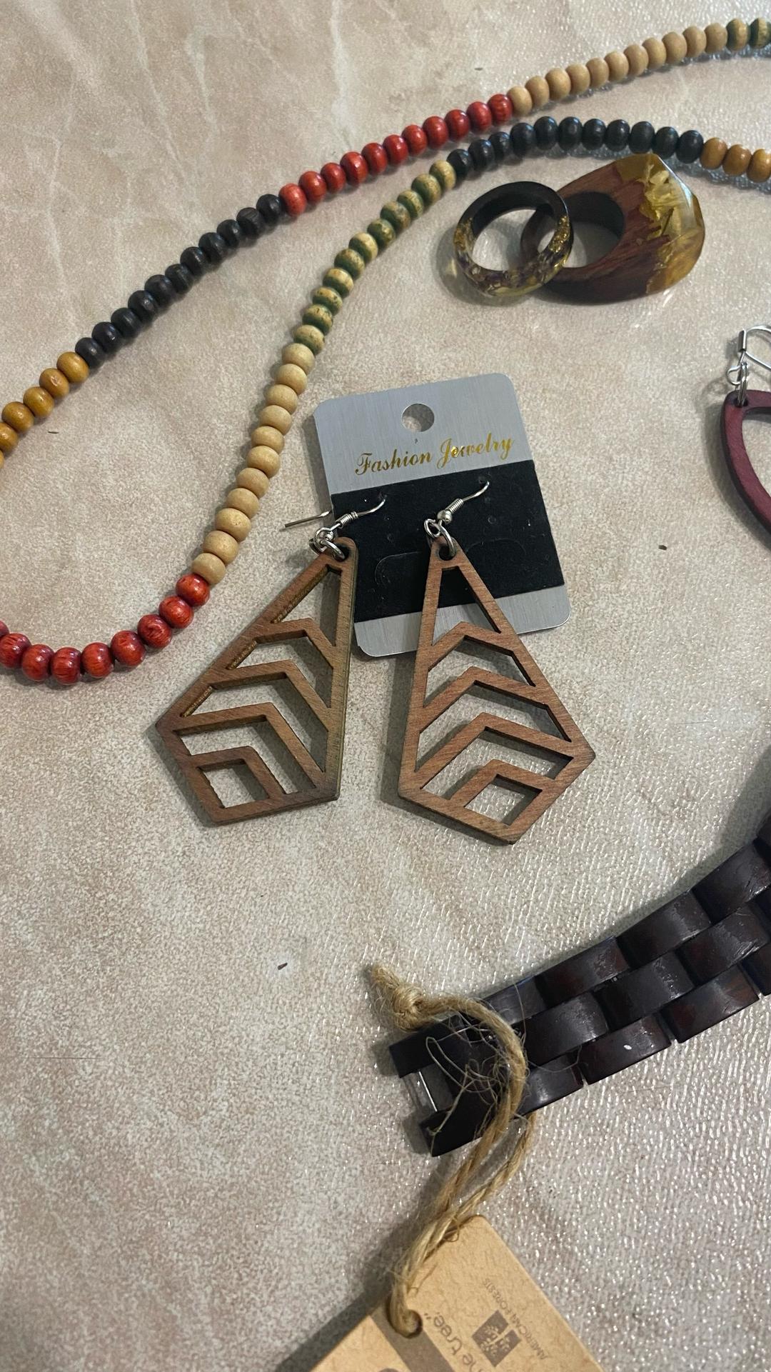 Handmade (ручная работа) Серьги из дерева — фото 2