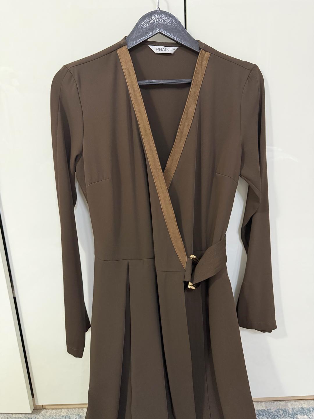 Phardi Платье коричневое от турецкого бренда Phardi, в размере S Zara — фото 2
