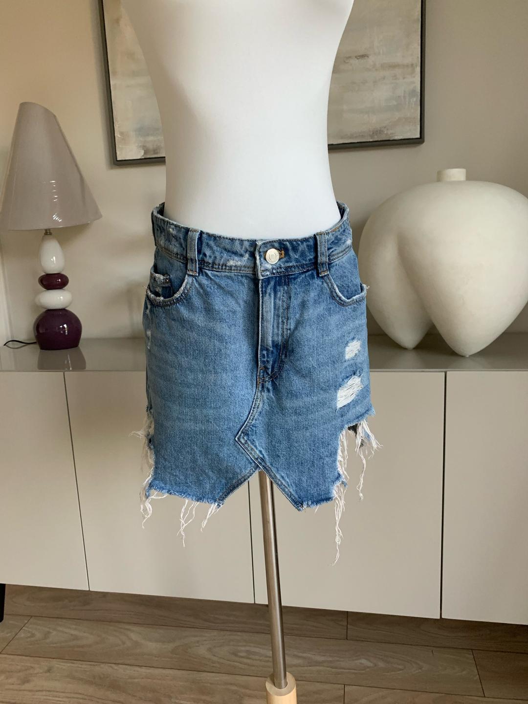 Zara Джинсовая юбка ZARA Trafaluc denim — фото 2