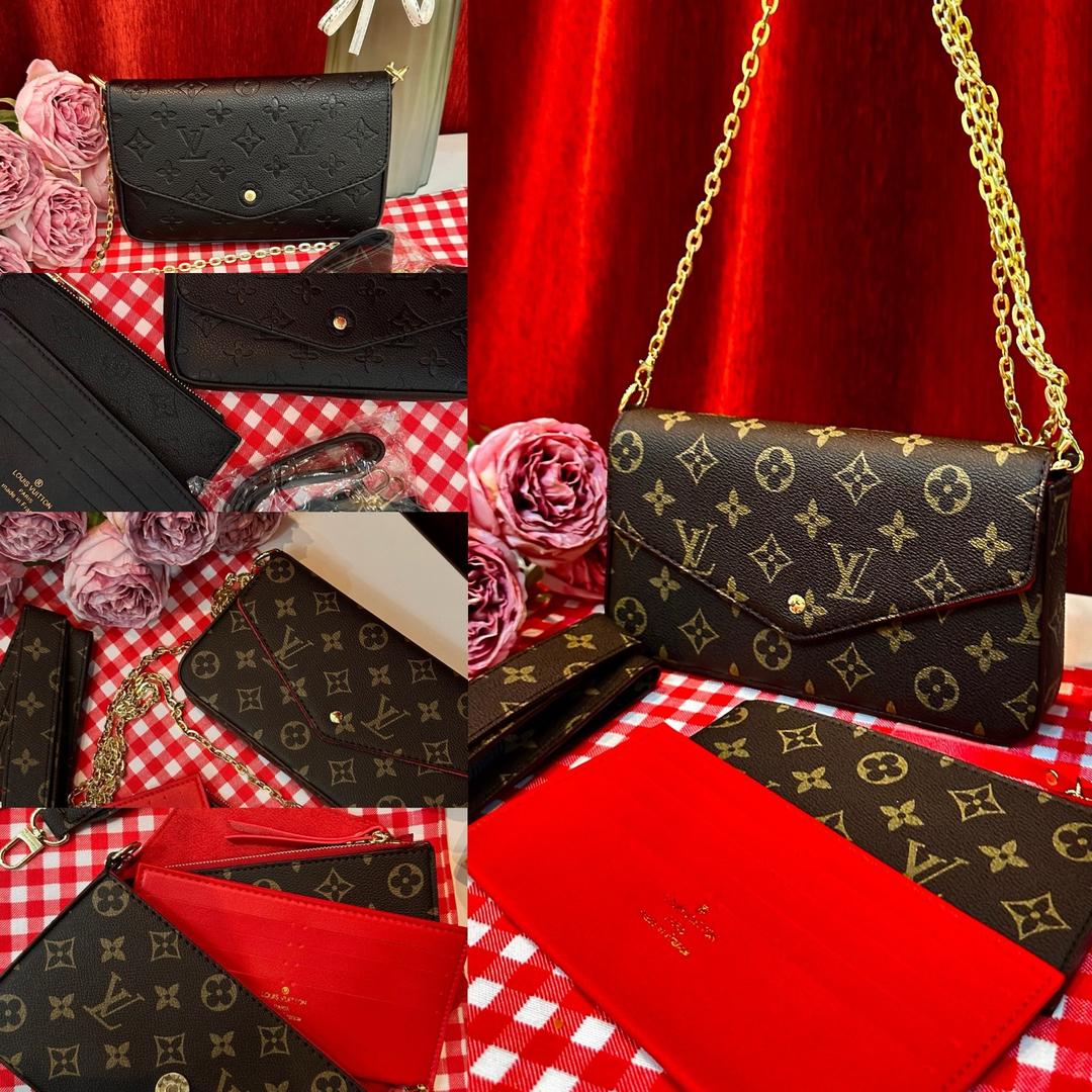 Louis Vuitton клатч Louis Vuitton Pochette Félicie (модель из кожи Monogram Empreinte черного — фото 2