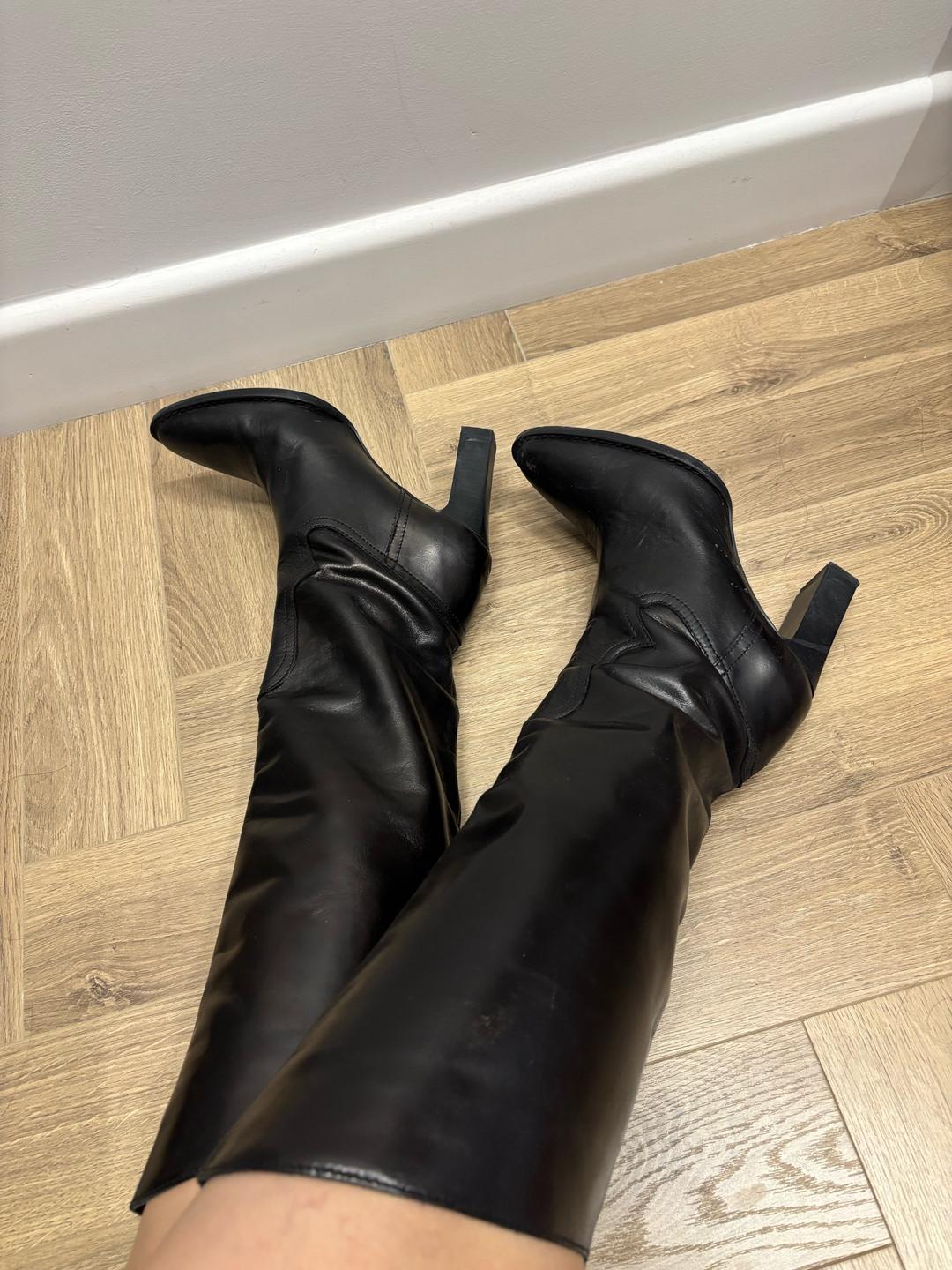 Zara Сопоги натуральная кожа — фото 2