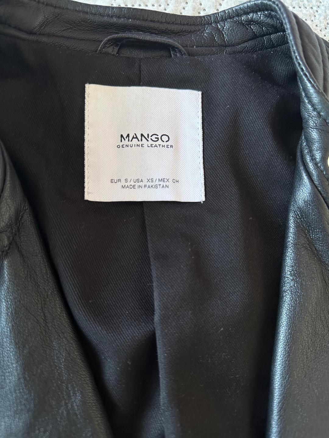 Mango Кожаная куртка Mango — фото 2