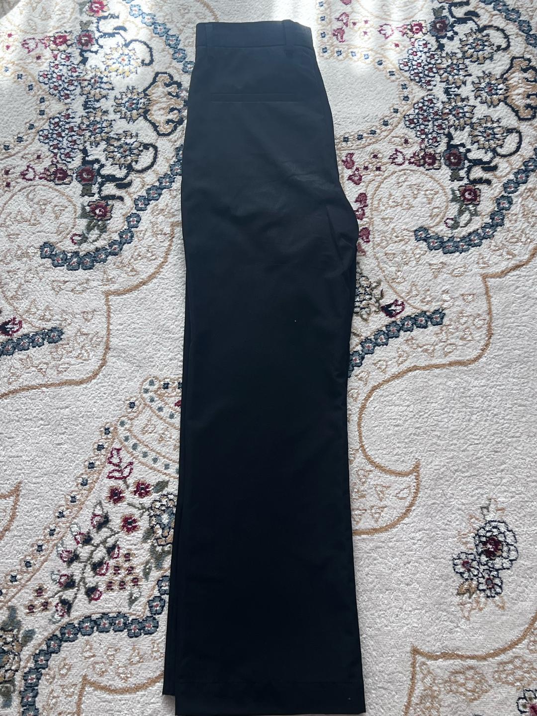 Zara Чёрные классические брюки Zara с регулировкой низа — фото 2