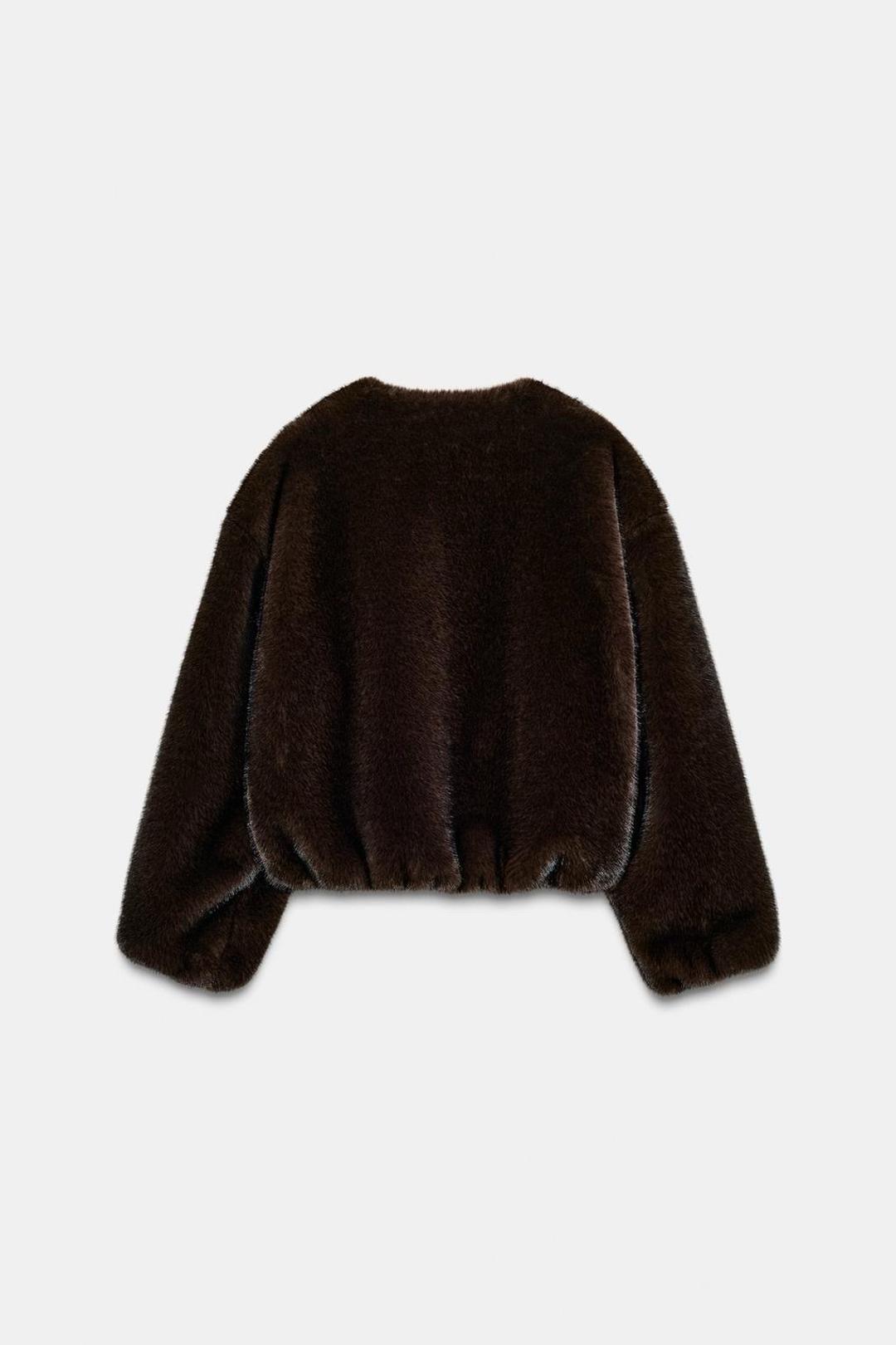 Zara Бомбер из искусственного меха — фото 2