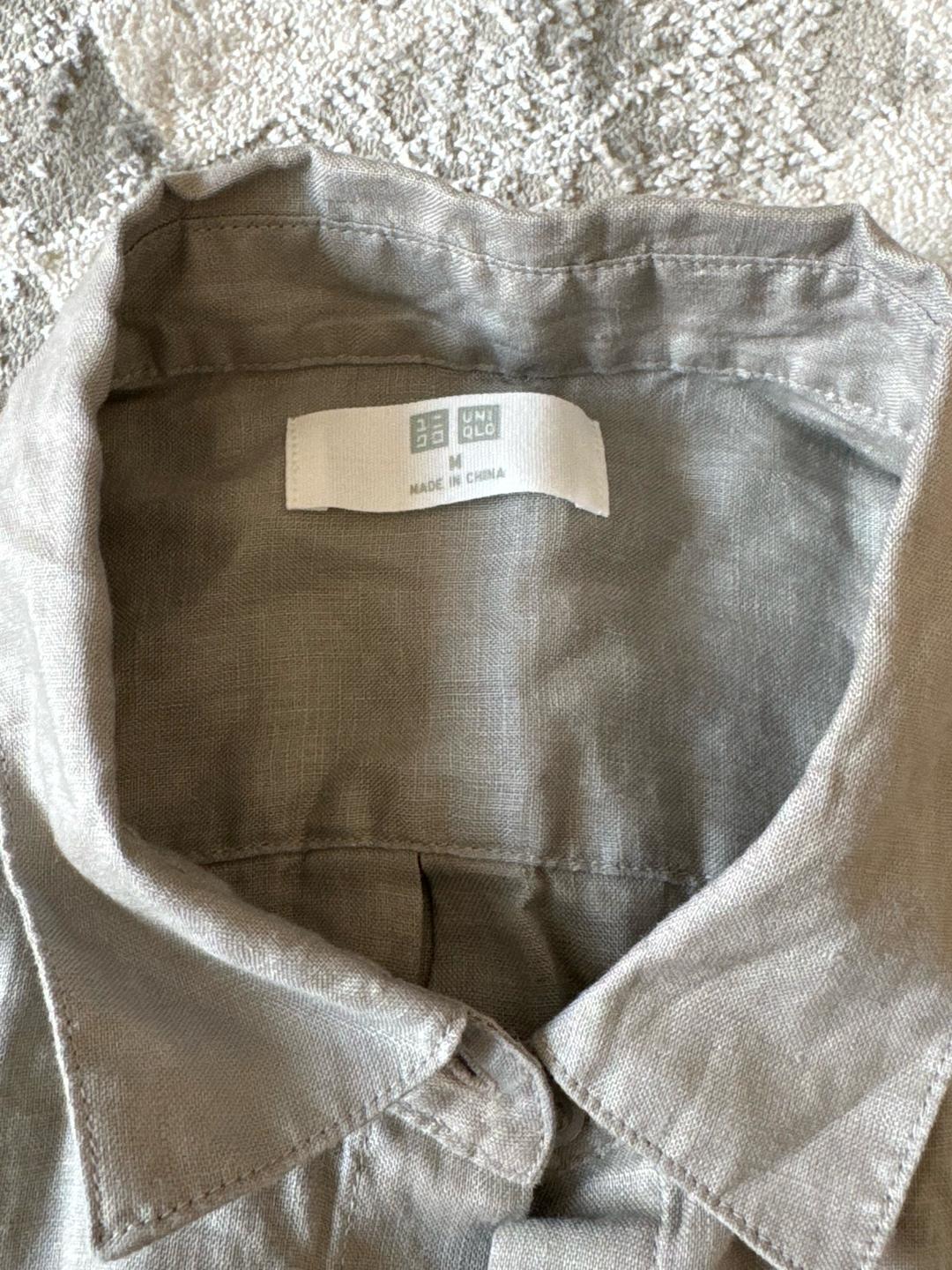 Uniqlo Рубашка UNIQLO, 100% лен — фото 2