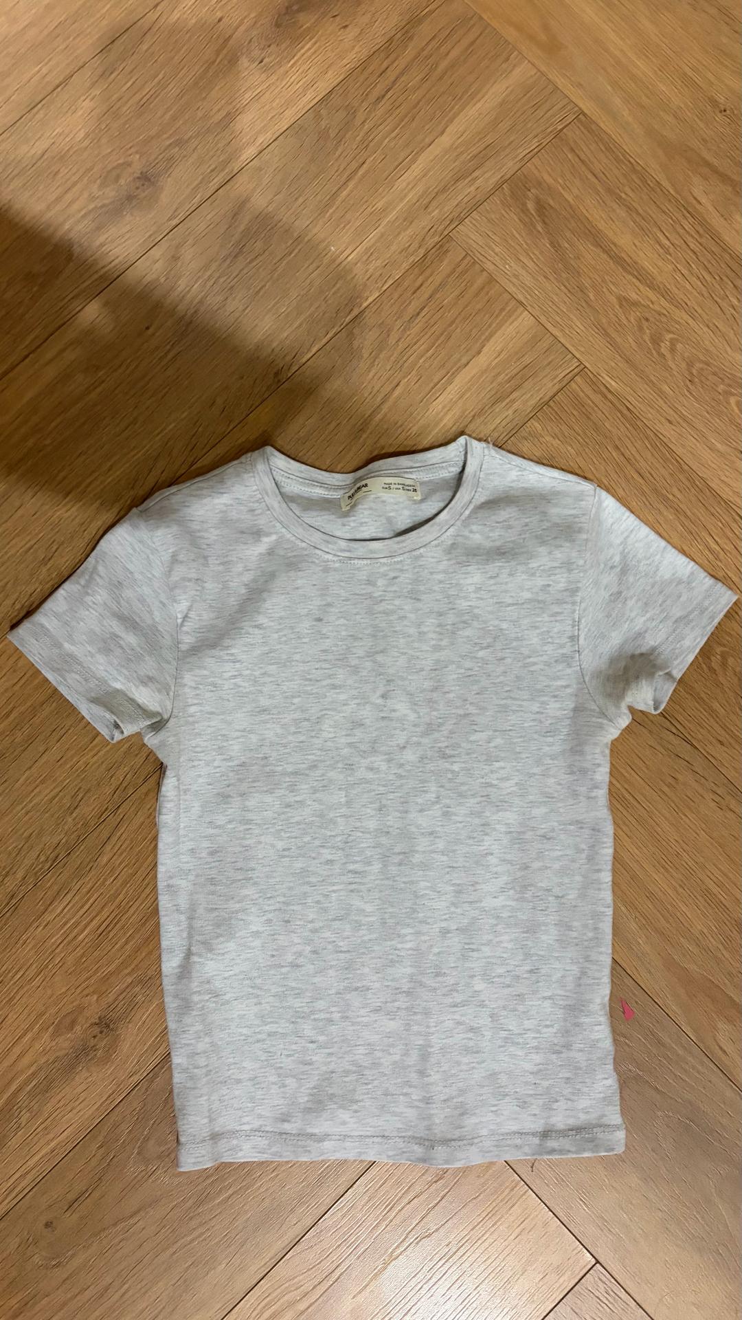 Pull & Bear Базовая серая футболка в рубчик — фото 2