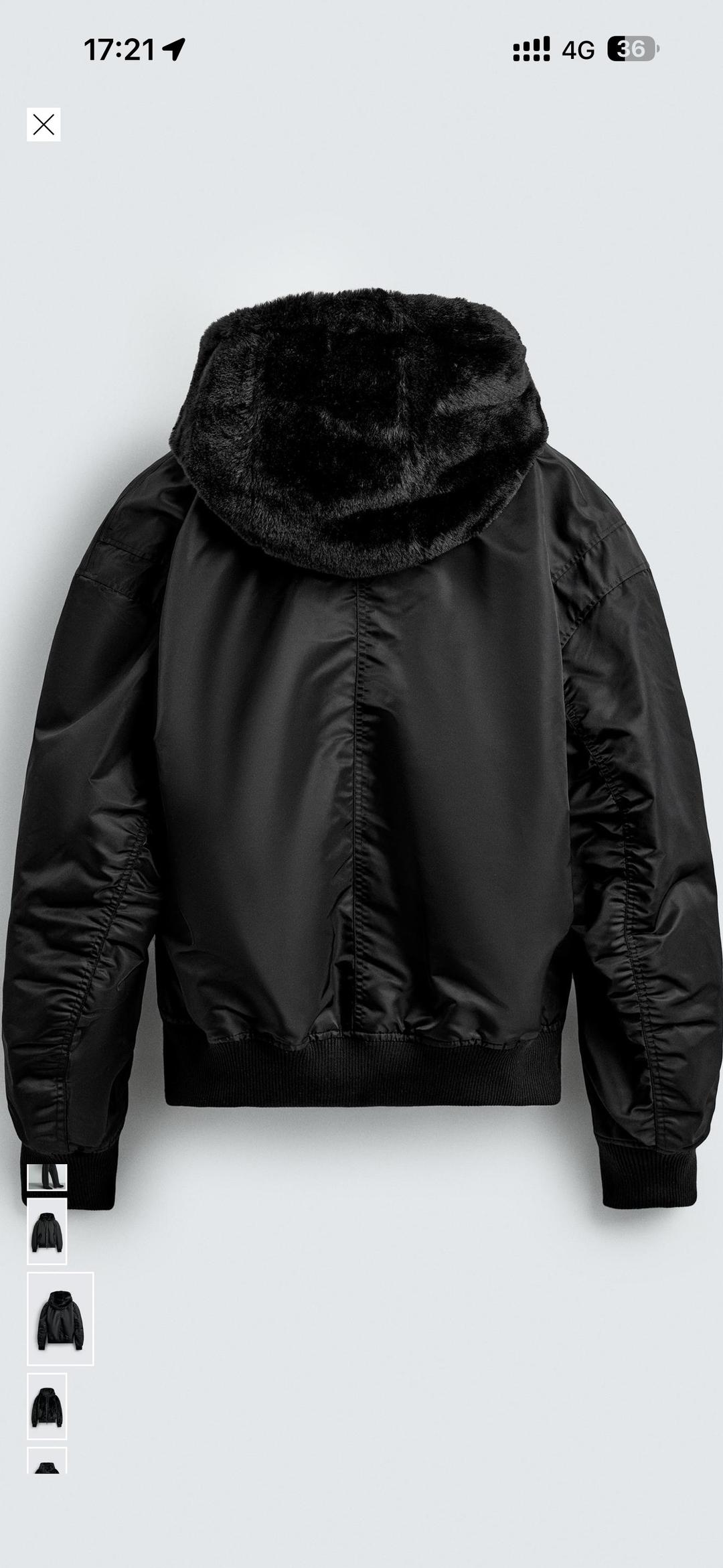 Zara Двусторонний зимний бомбер куртка — фото 2