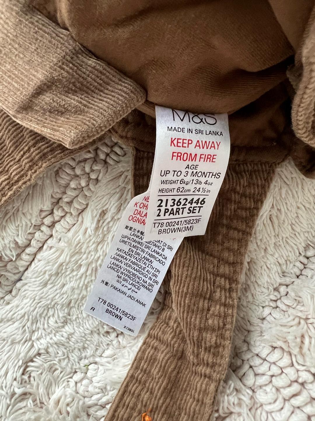 Marks & Spencer Вельветовый комбенизон M&S +1 в подарок — фото 2