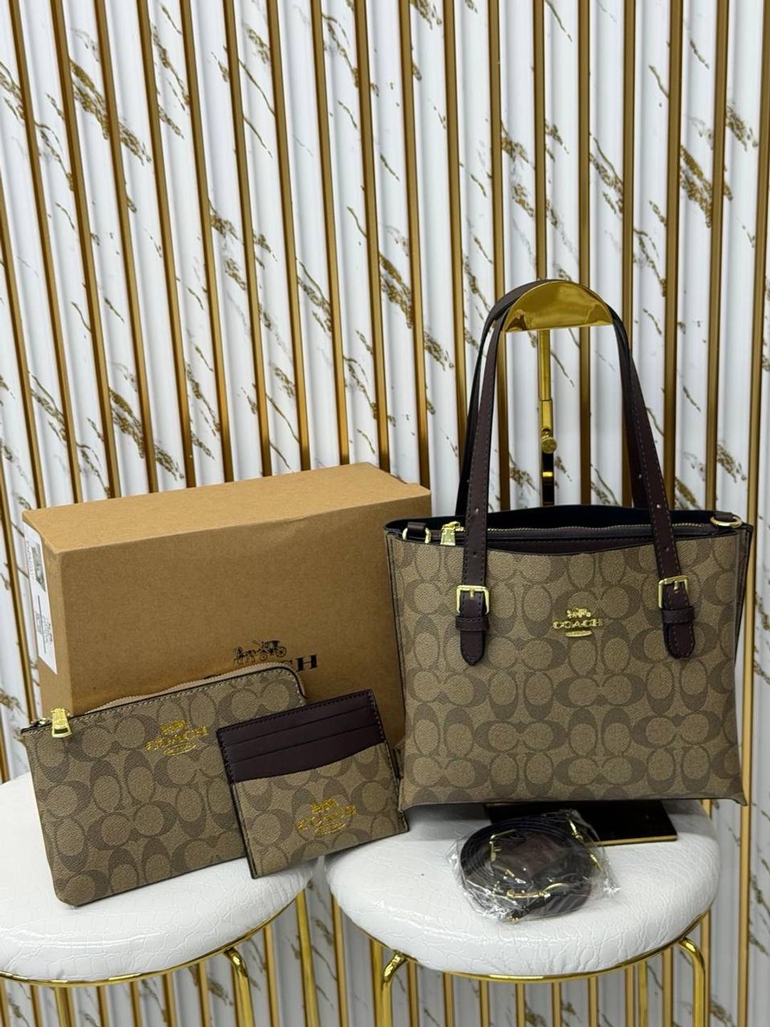 Нет бренда Сумка Coach с клатчем и картхолдером — фото 2