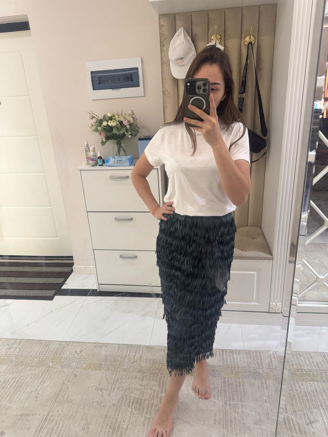 Zara Юбка Zara с бахромой — фото 2