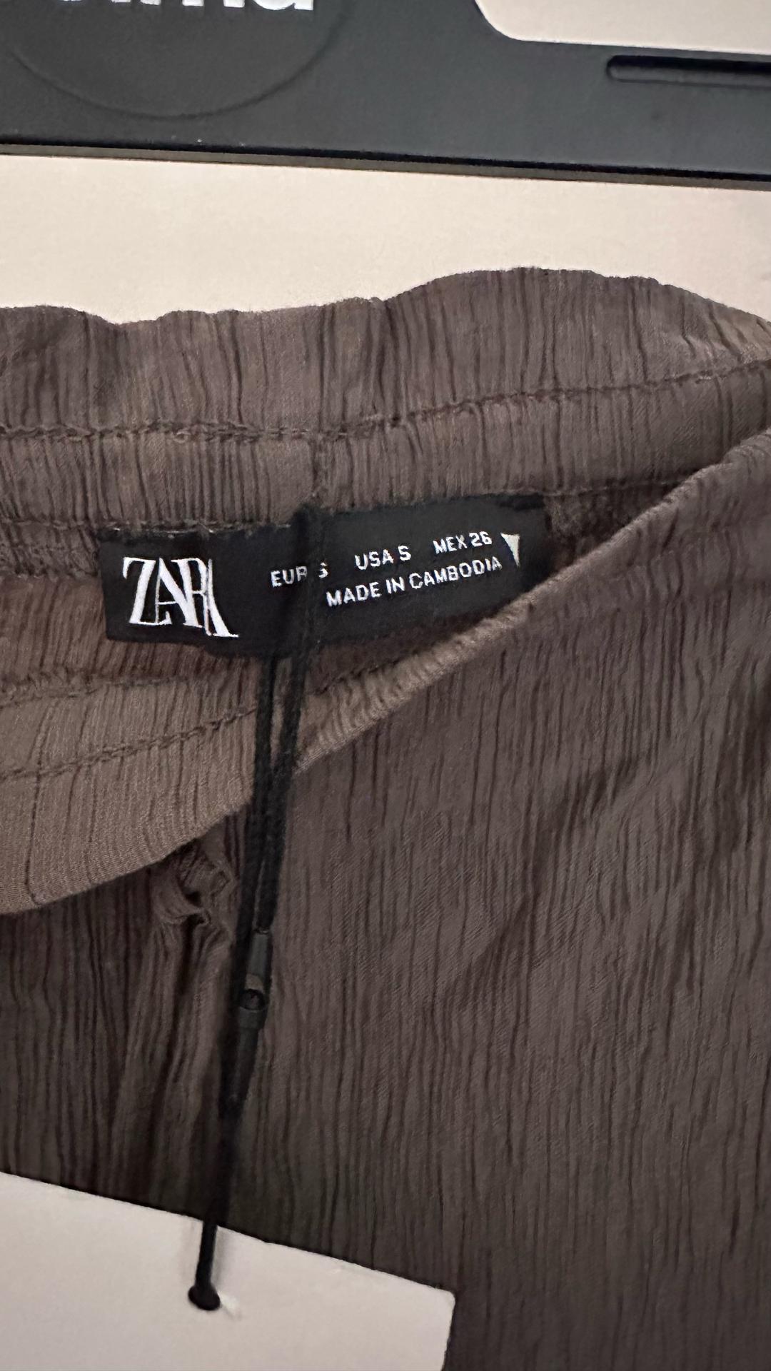 Zara Брюки Zara из жатой  ткани — фото 2