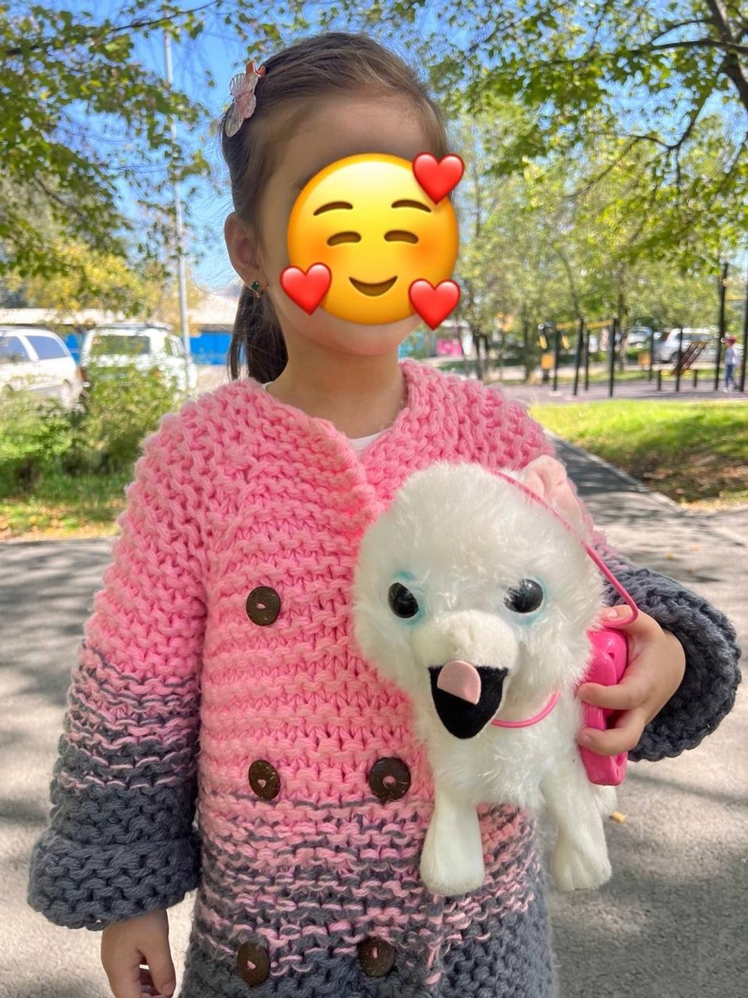 Handmade (ручная работа) Вязанный кардиган на девочку — фото 2