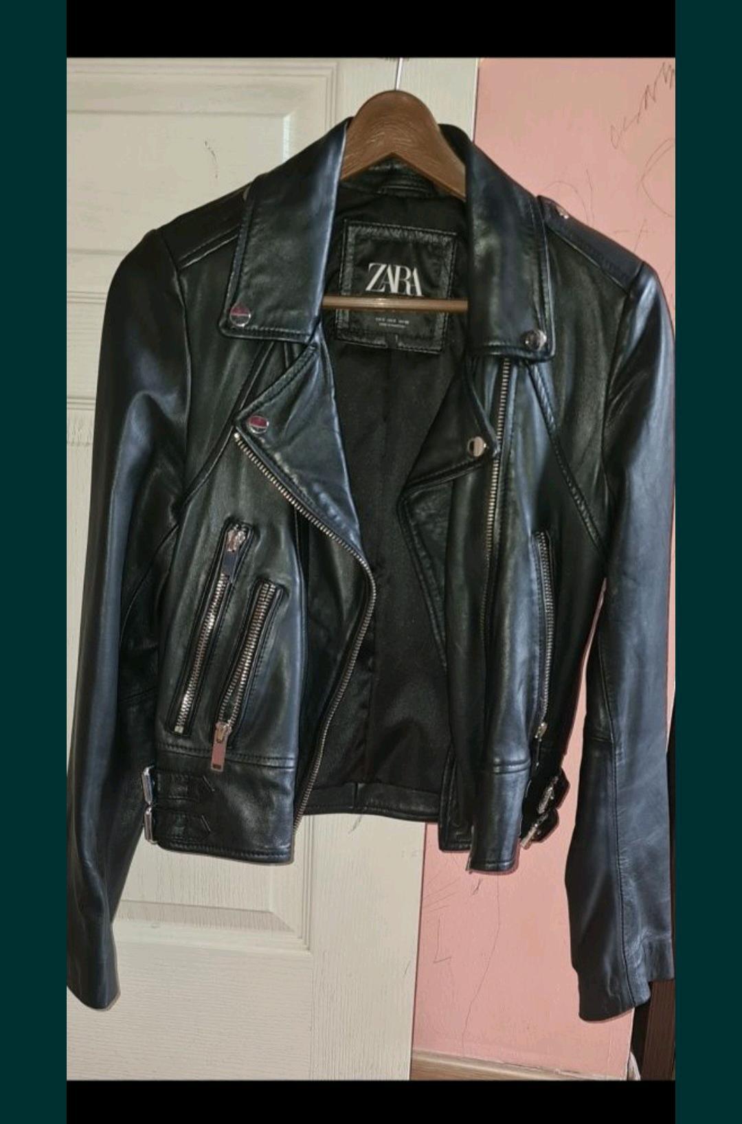 Zara Куртка косуха кожаная зара — фото 2