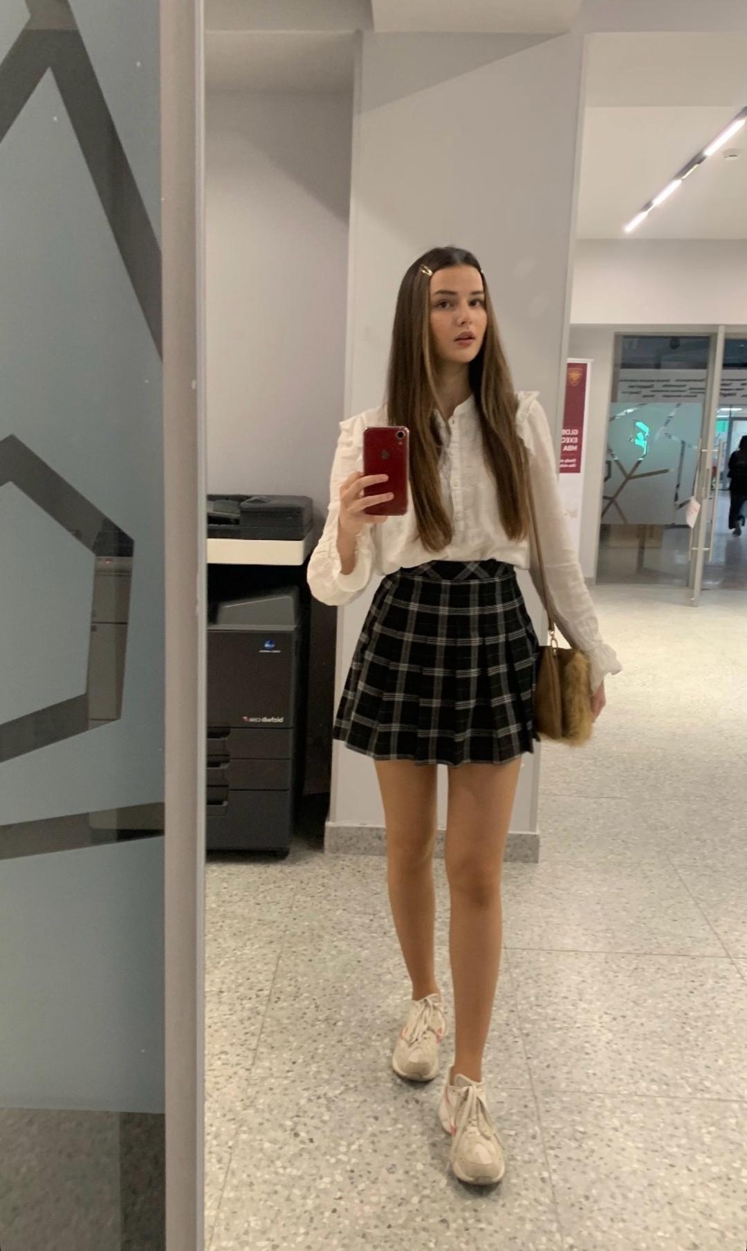 H&M Юбка в клетку плиссе в стиле аниме — фото 2