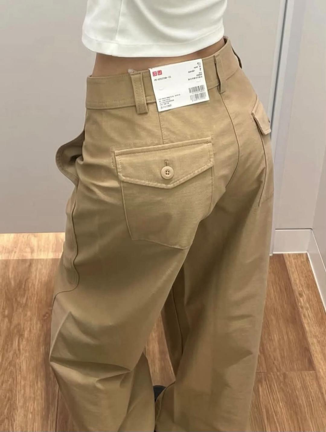 Uniqlo Брюки широкие с высокой посадкой Uniqlo — фото 2