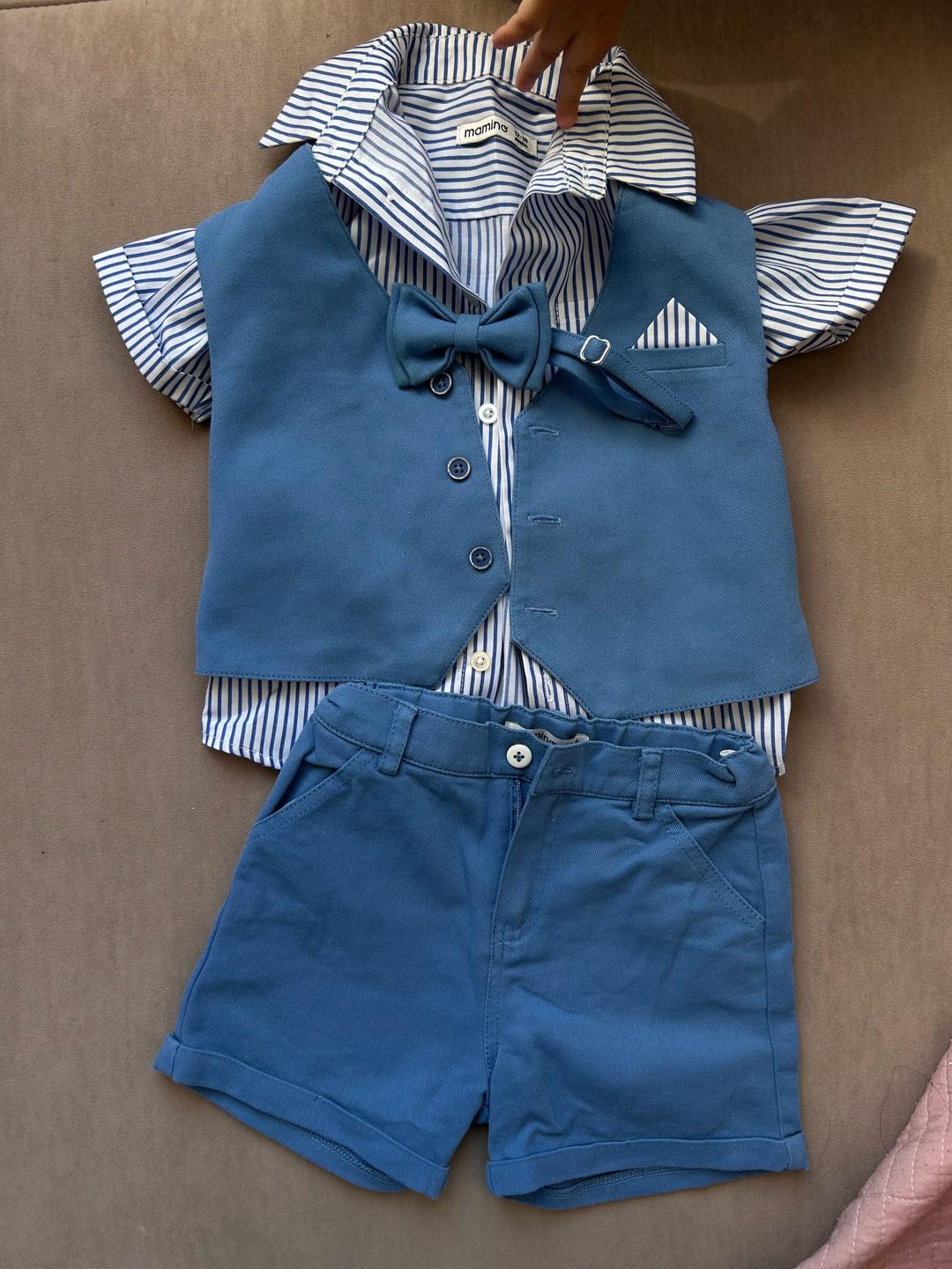 Zara Костюм детский (рубашка, жилет, шорты, бабочка) — фото 2