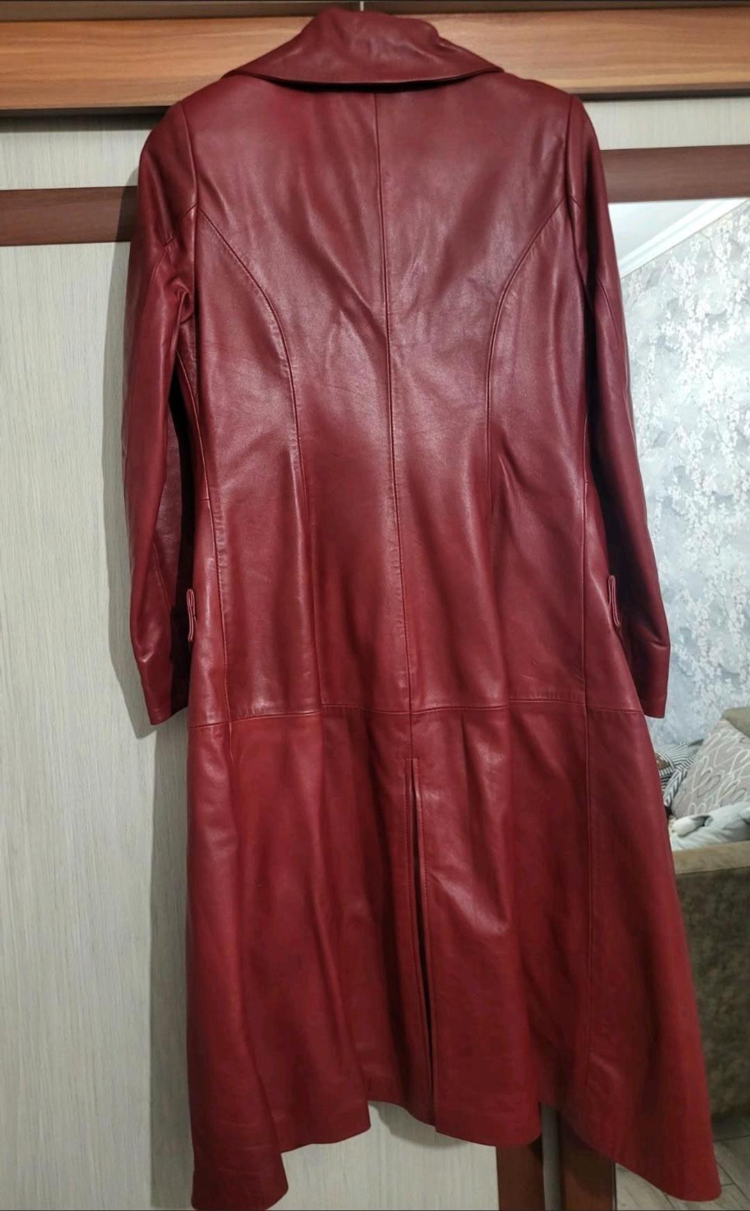 Кожаный плащ сюртук — фото 2