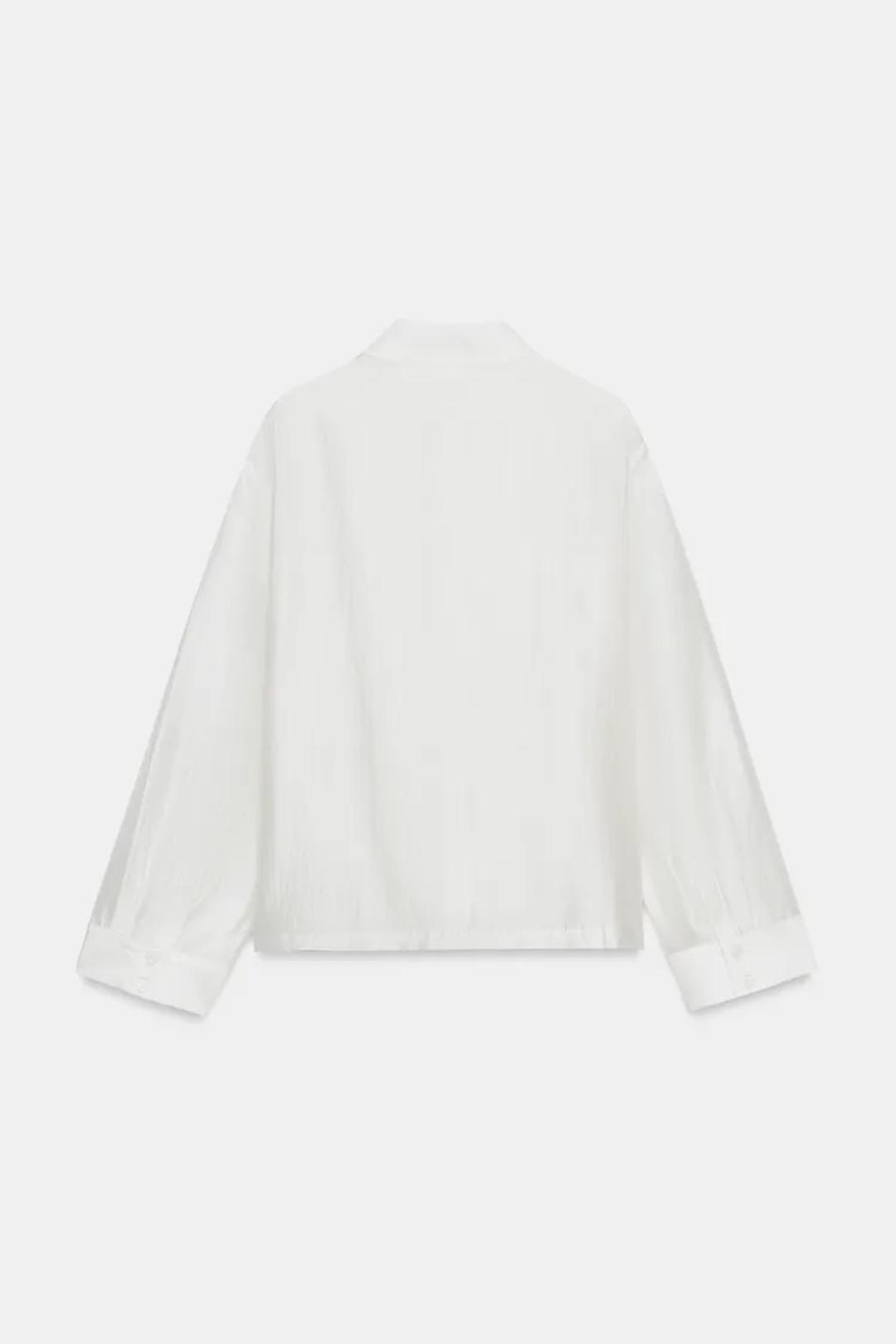 Zara ZW COLLECTION SATIN SHIRT WITH FROG FASTENING — фото 2