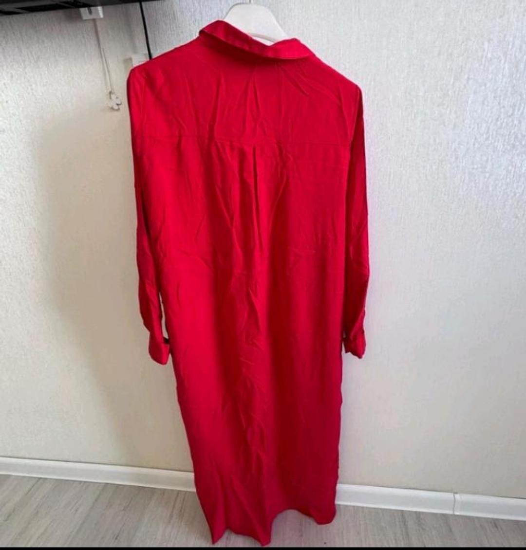 caba Длинное красное платье каба из хлопка — фото 2