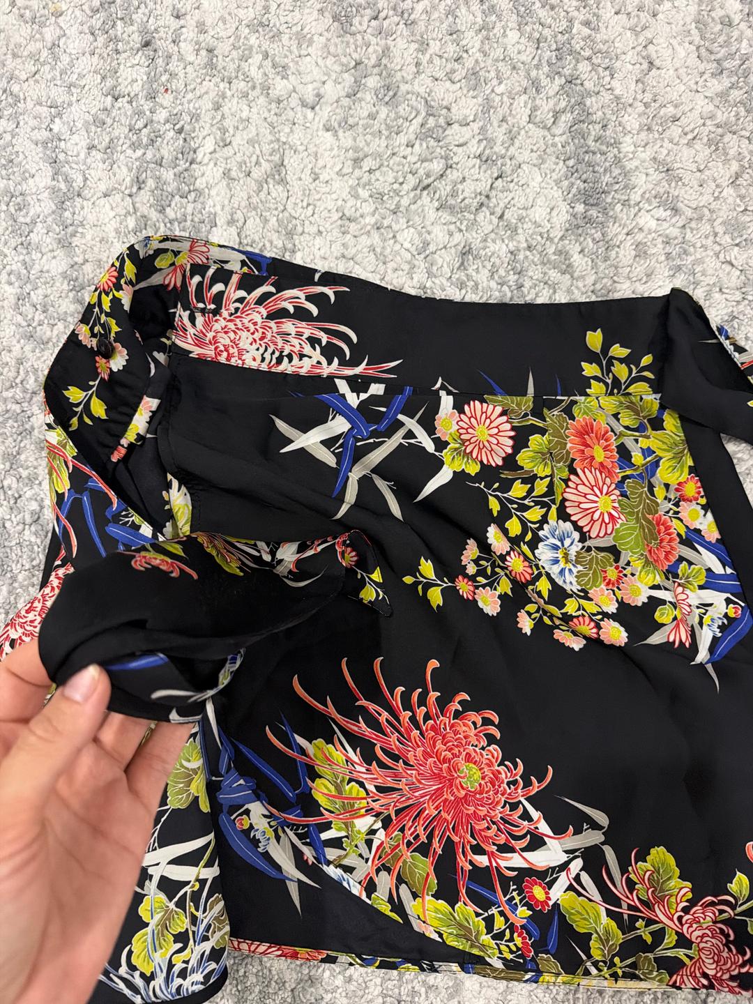 Zara Юбка ZARA BASIC с цветочным принтом на запах — фото 2
